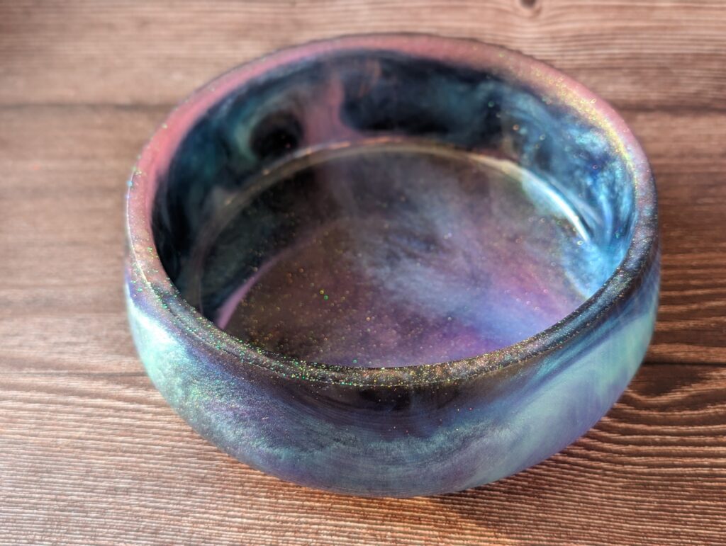 Aurora Borealis Resin Bowl