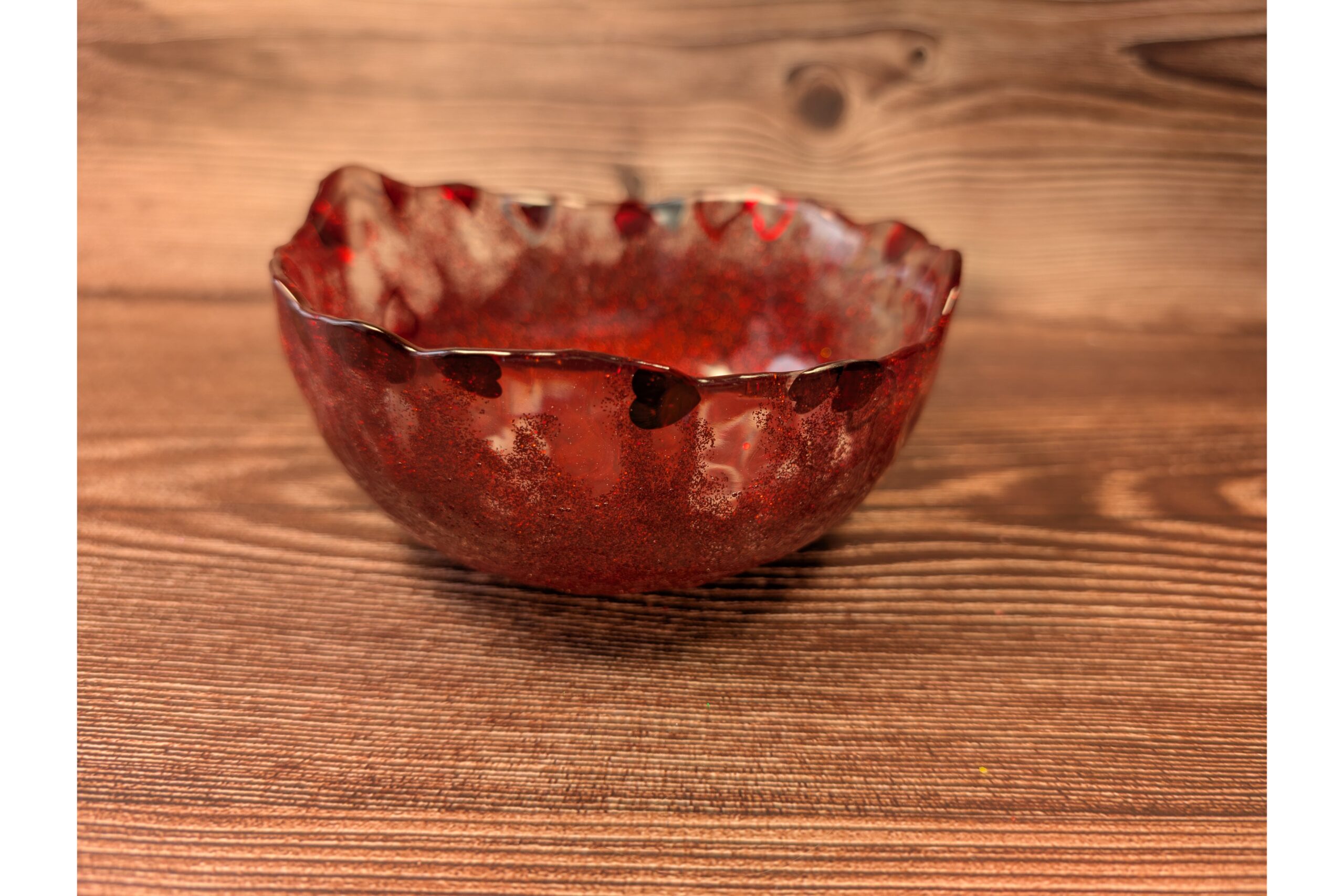 Red Heart Bowl – Resin Trinket Dish