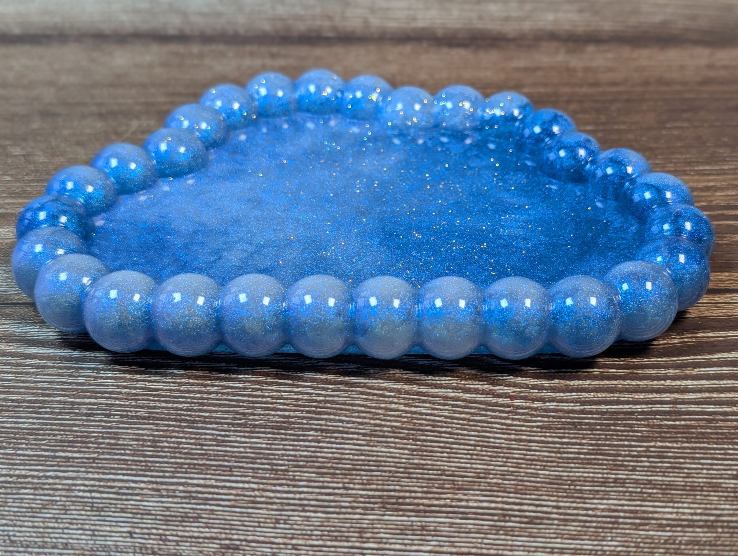 Cornflower Blue Textured Resin Bowl