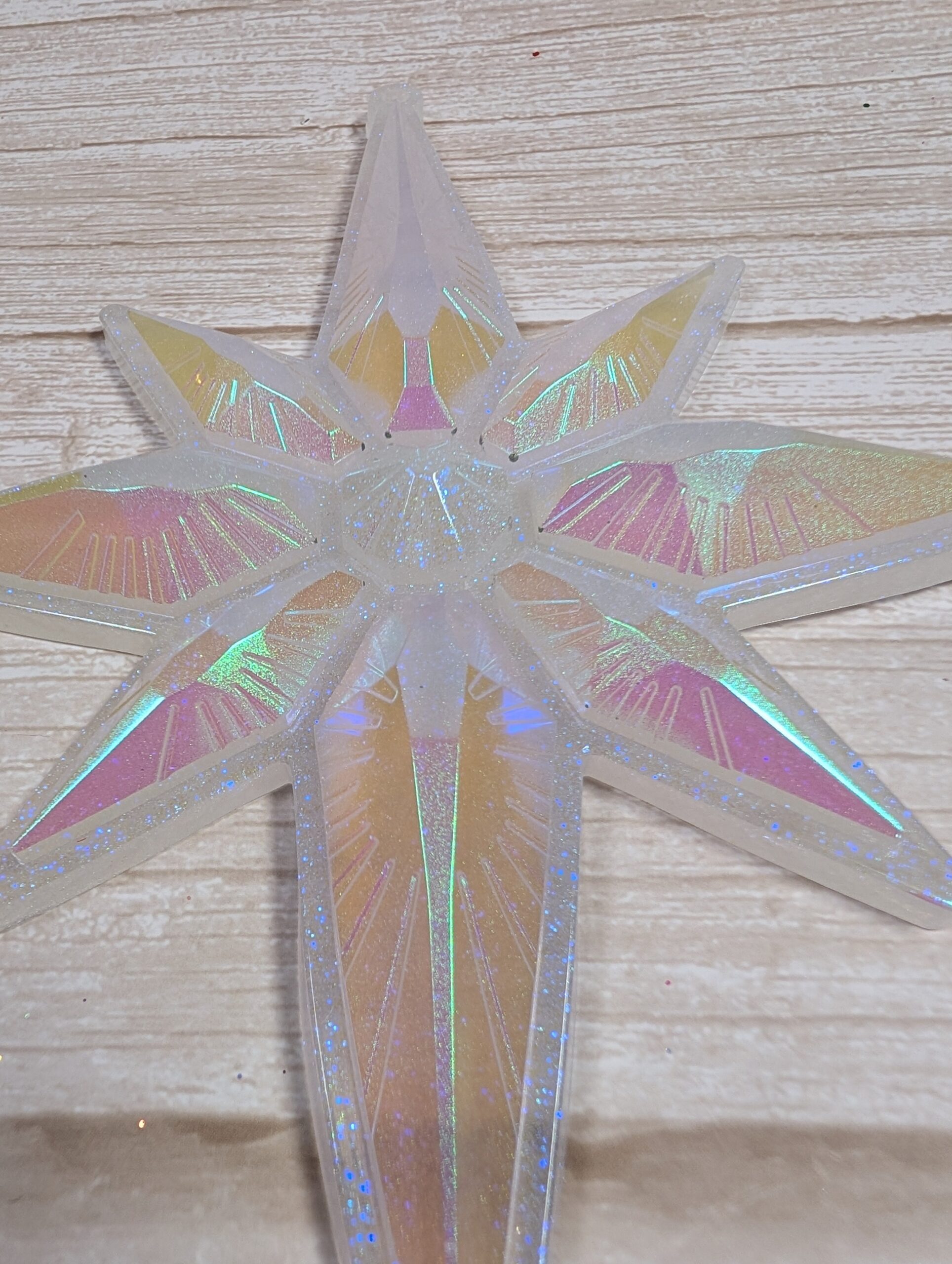 Handmade Chameleon Star Ornament – Ice Queen - Image 5