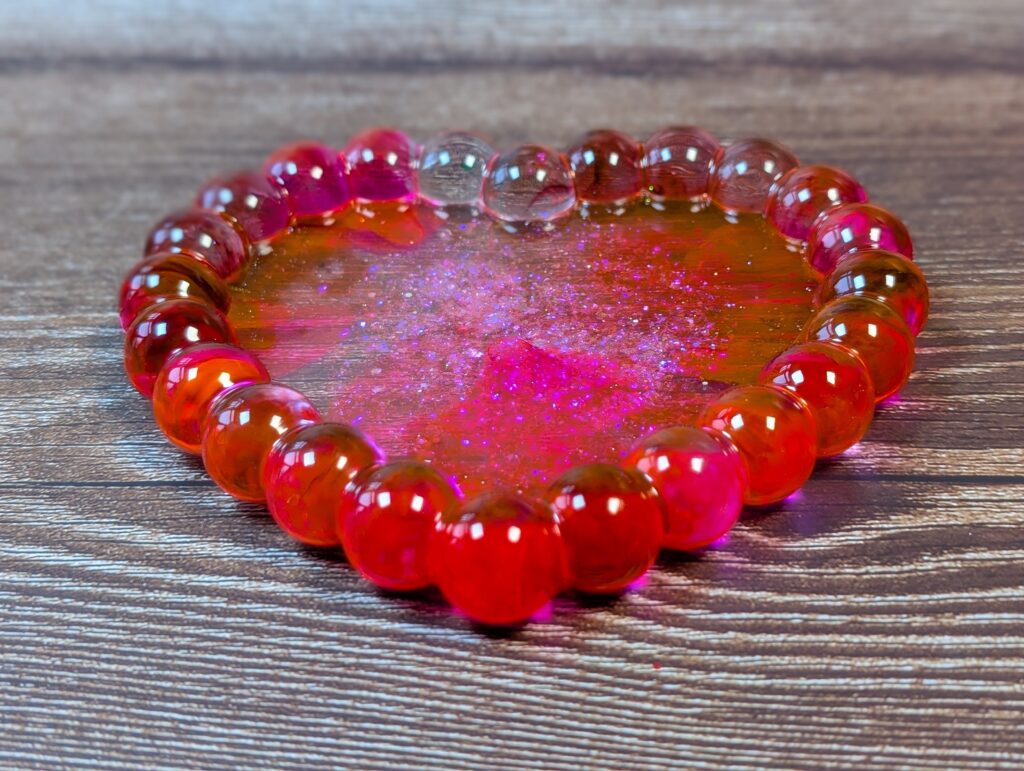 Handmade Resin Tray Hot Pink