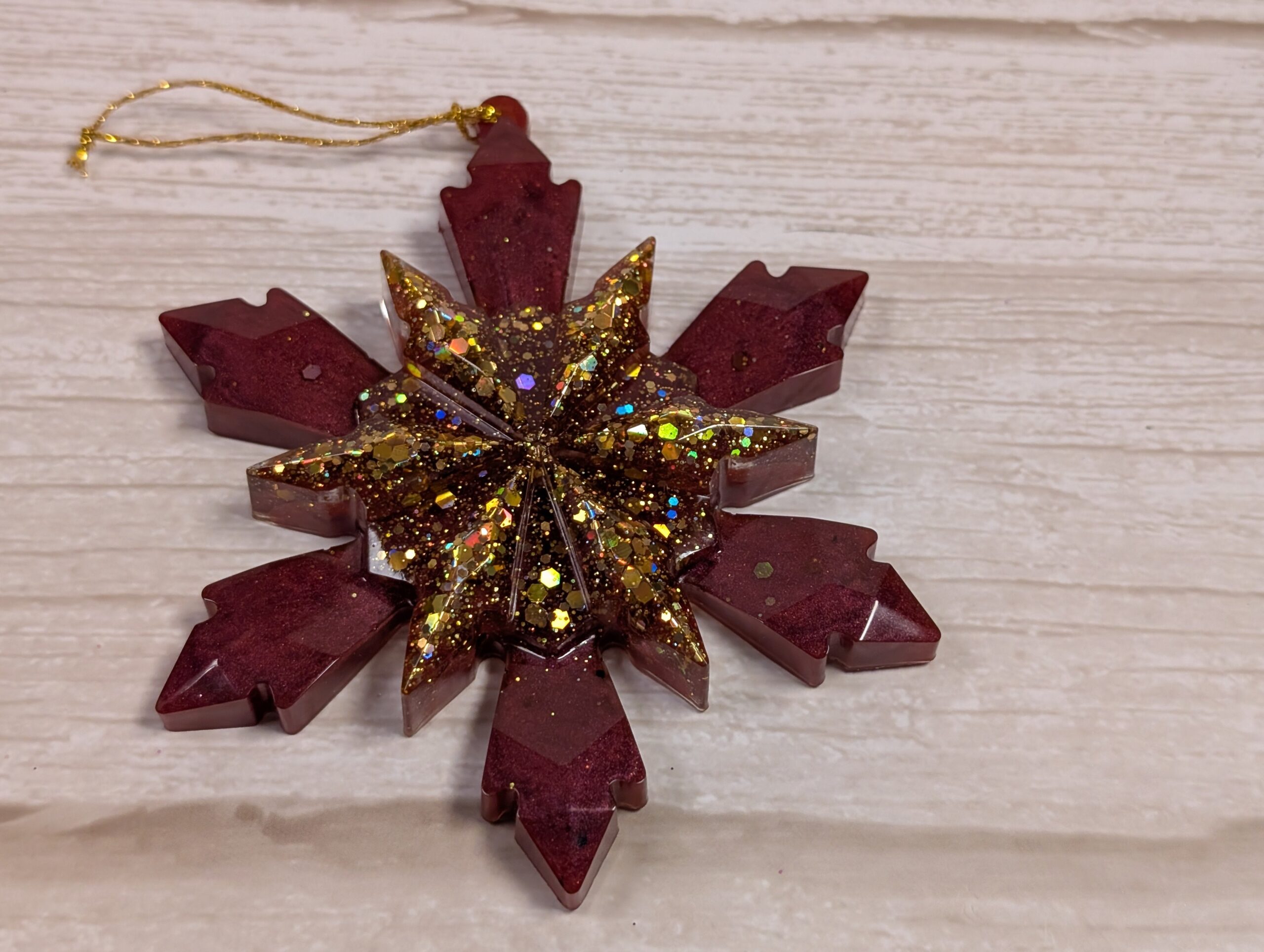 Handmade Resin Snowflake Ornament - Classic - Image 2