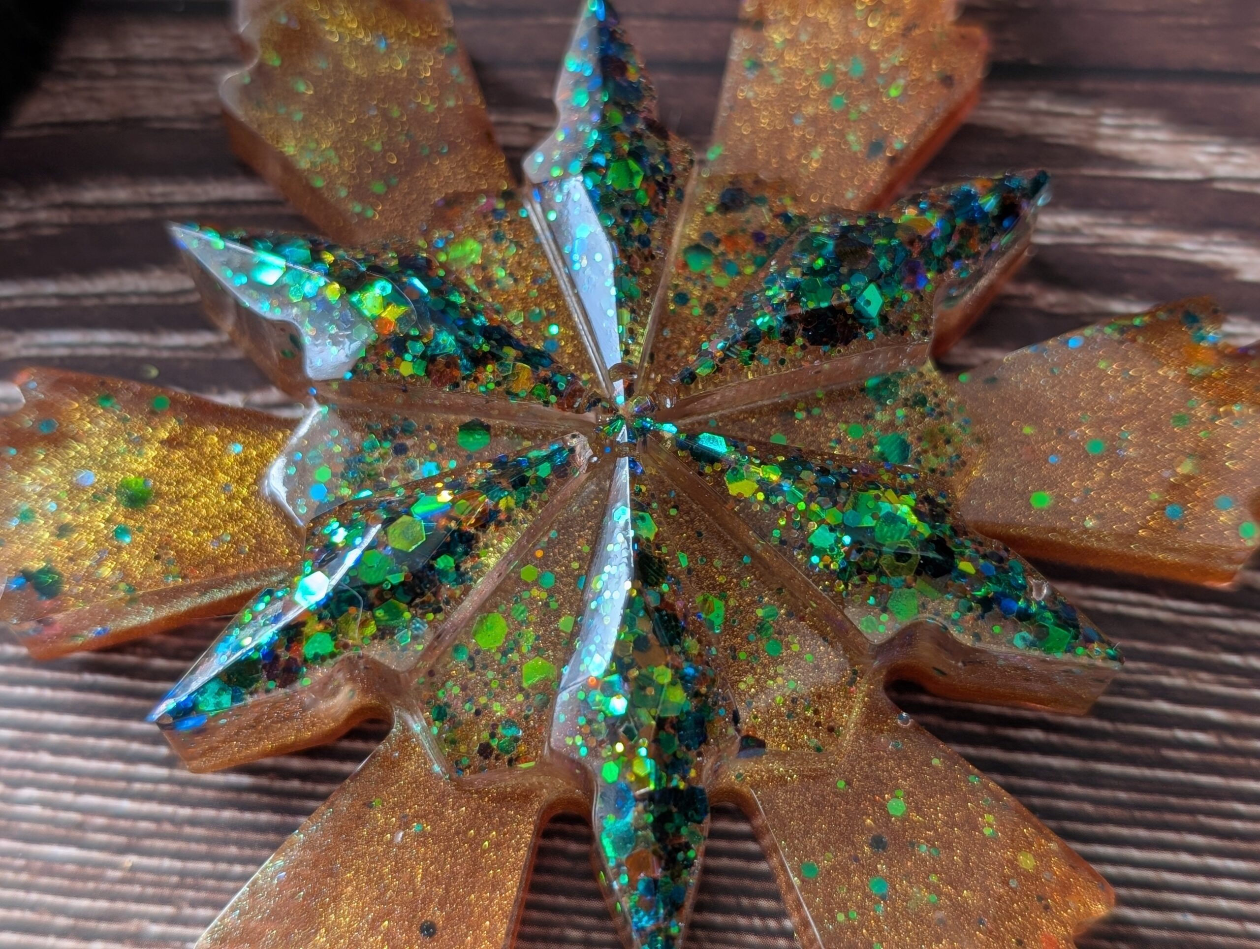 Handmade Resin Snowflake Ornament - Tollymore Forest - Image 2