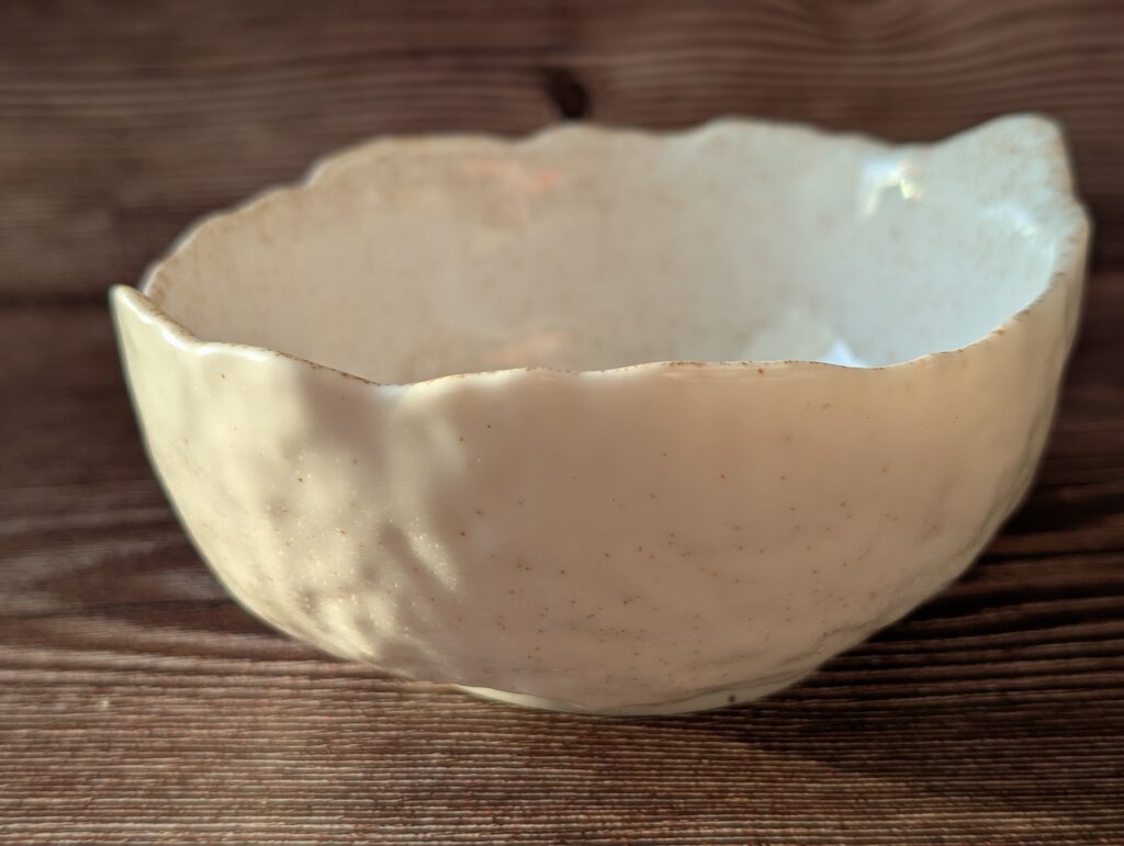 White Speckle Resin Bowl