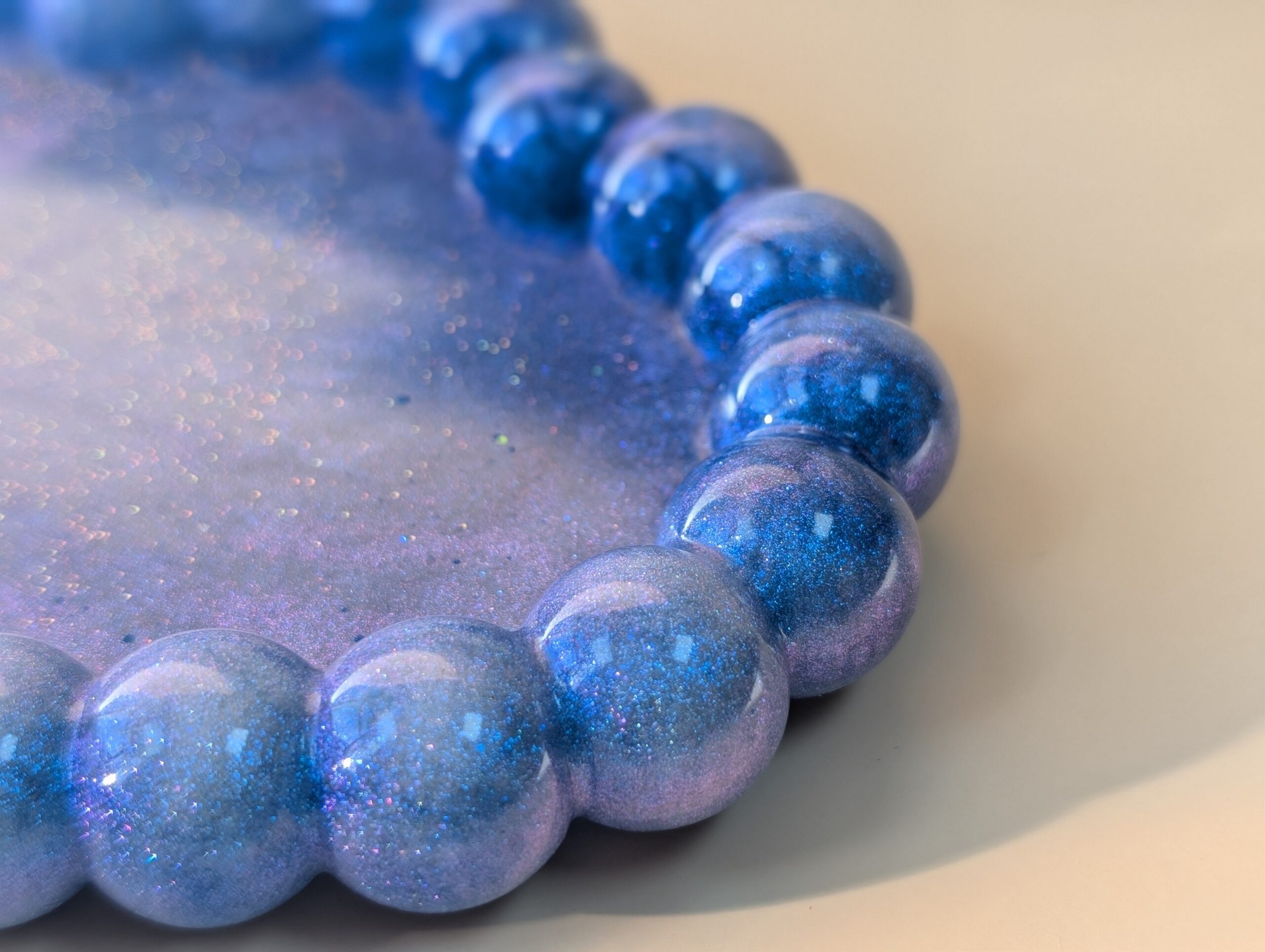 Cornflower Blue Textured Resin Bowl - Image 2