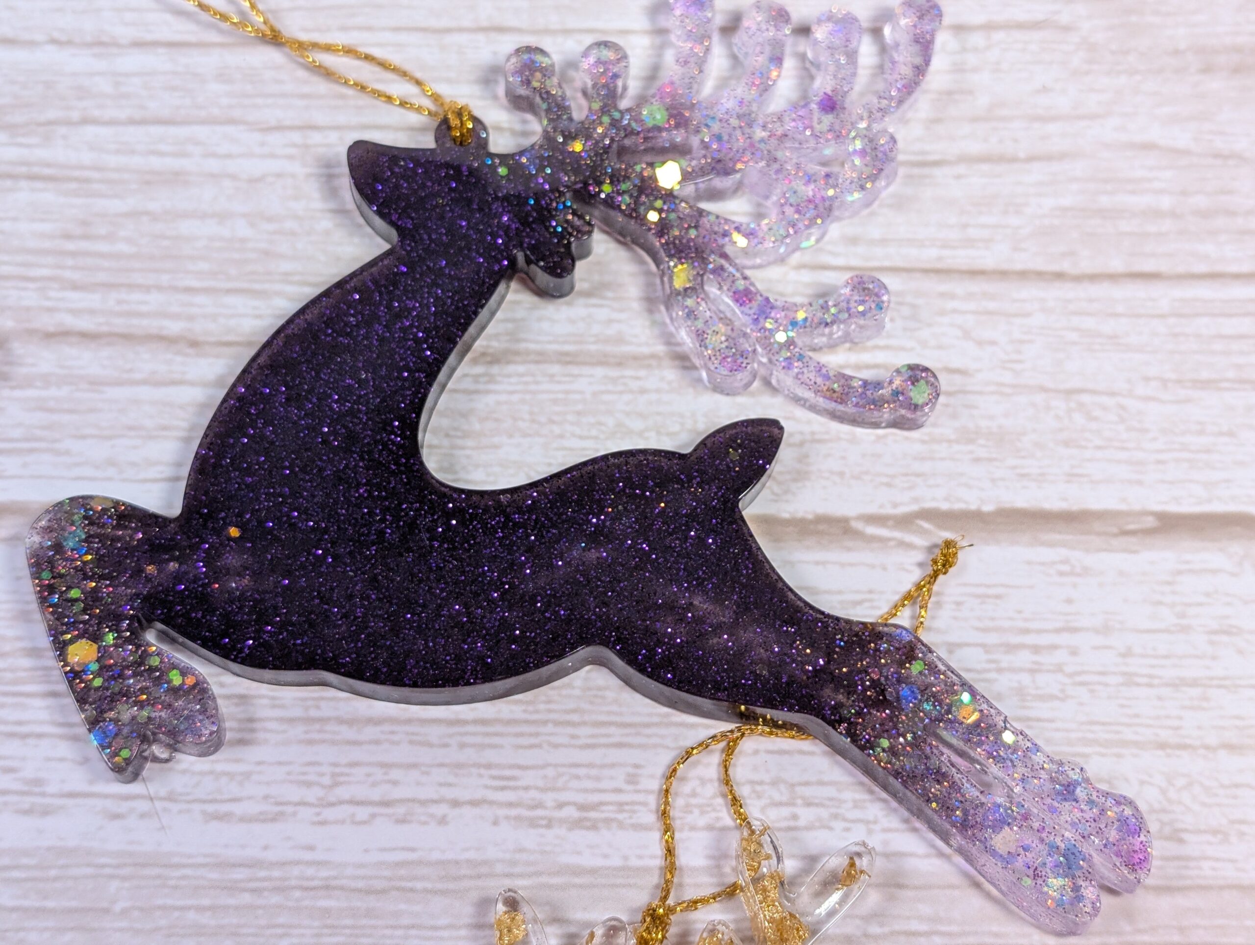 Handmade Resin Reindeer Christmas Ornaments - Image 6