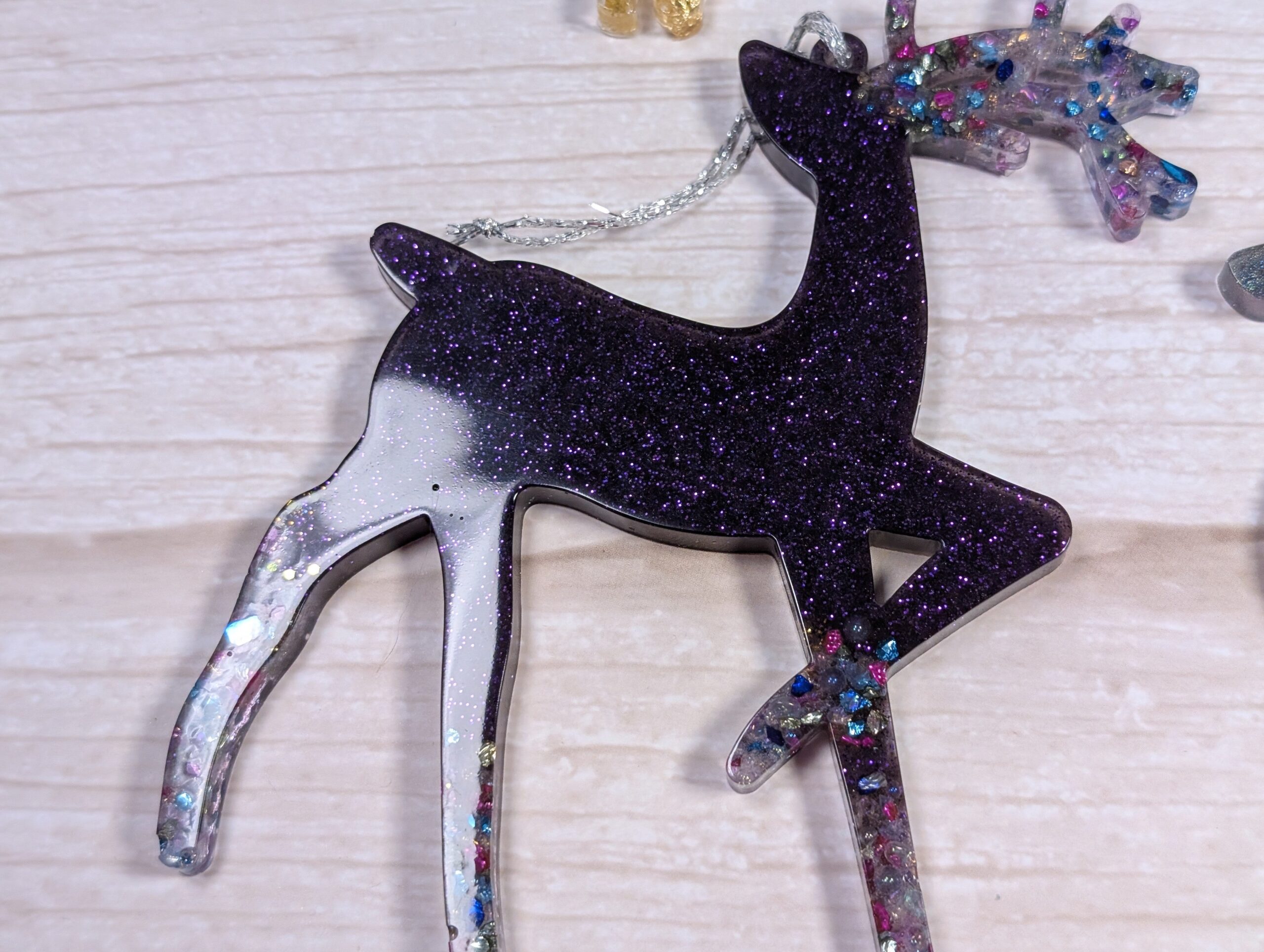 Handmade Resin Reindeer Christmas Ornaments - Image 4
