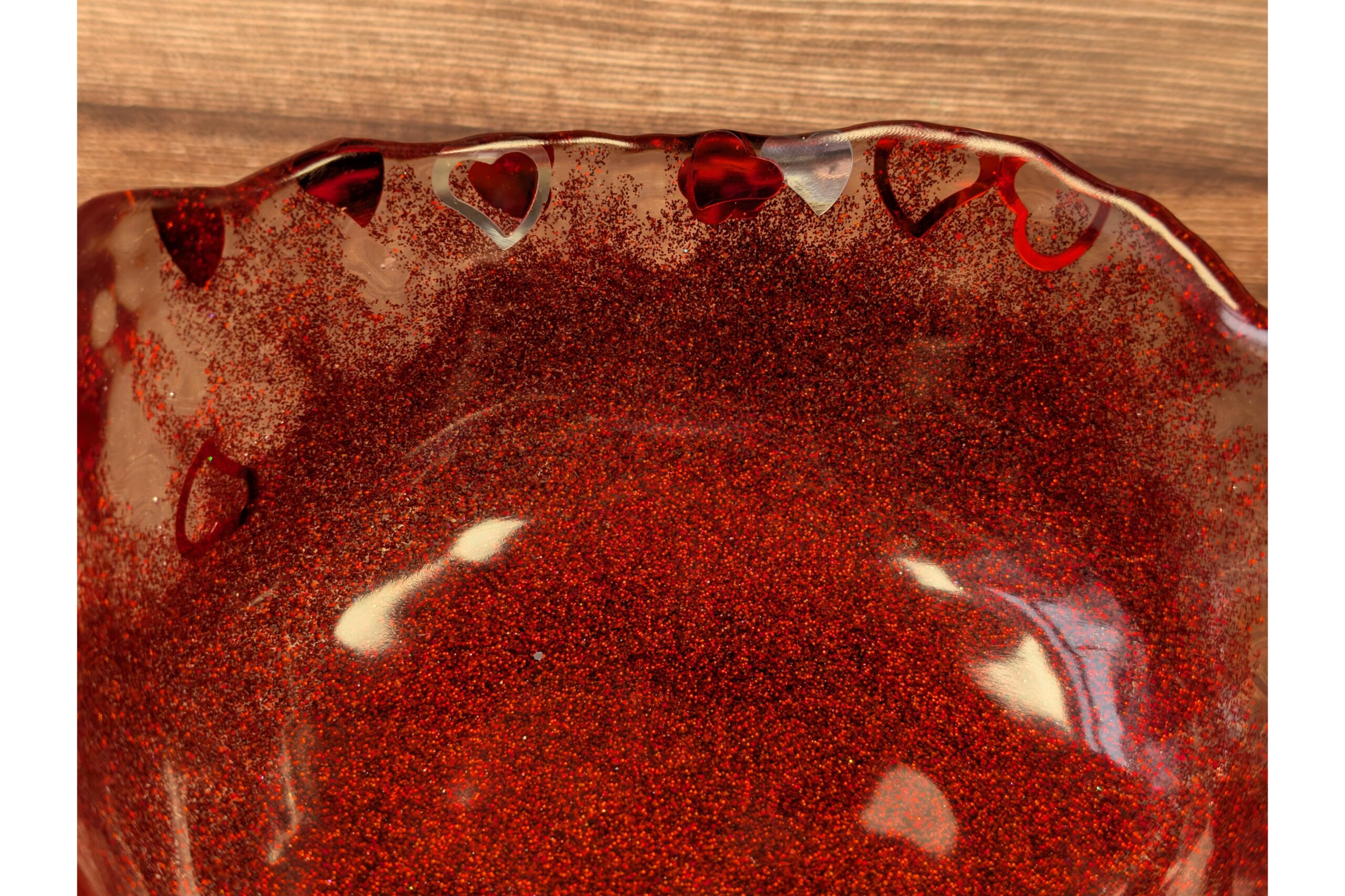 Red Heart Bowl – Resin Trinket Dish - Image 6