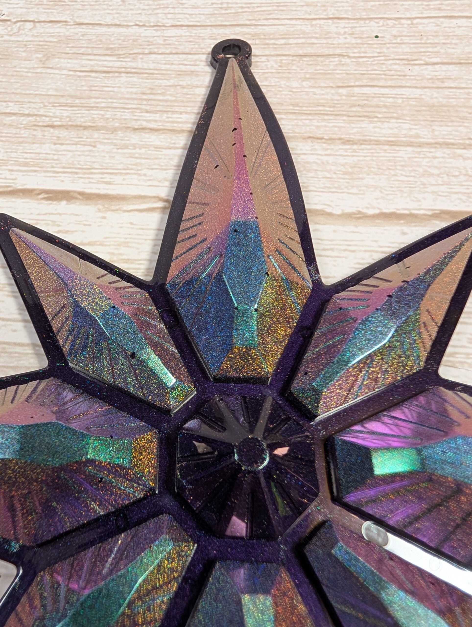 Handmade Chameleon Star Ornament – Space Witch - Image 4