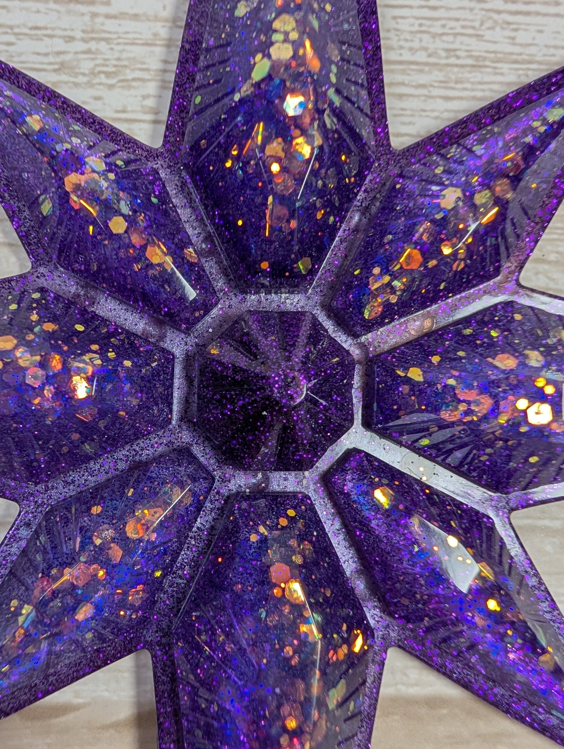 Handmade Chameleon Star Ornament – Purple Dream - Image 5