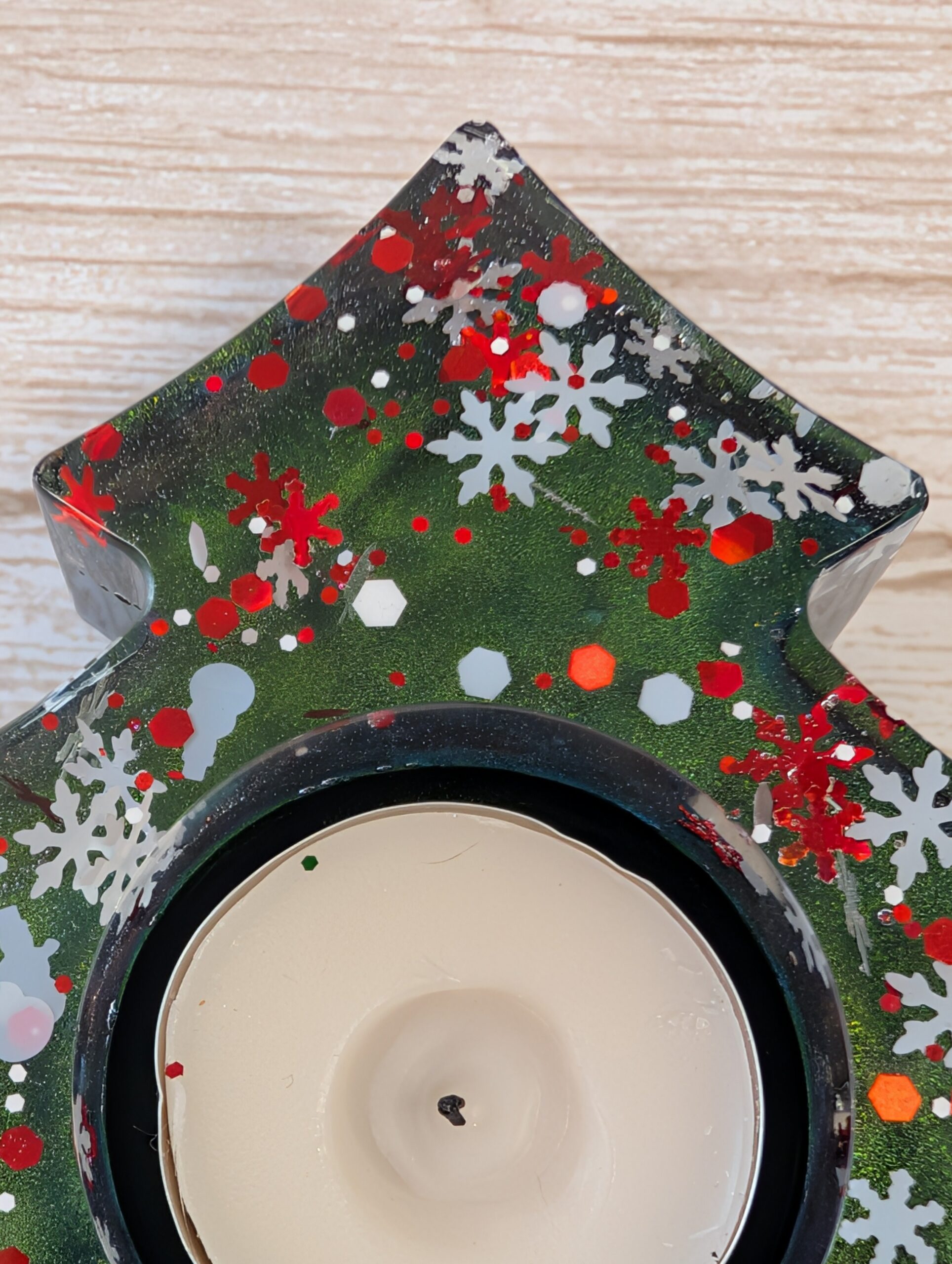 Handmade Resin Christmas Tree Tealight Holder - Image 10