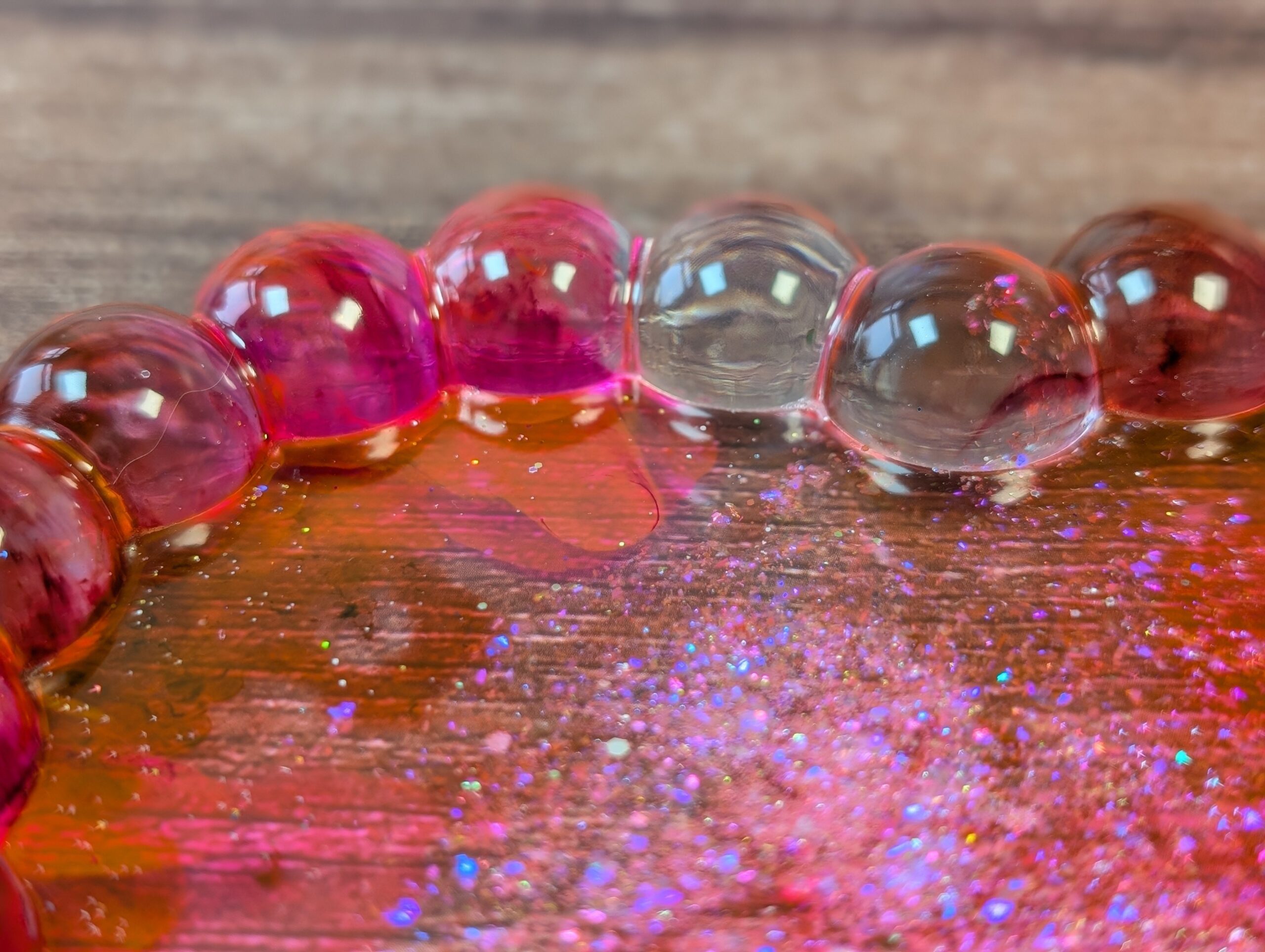 Handmade Resin Tray Hot Pink - Image 5