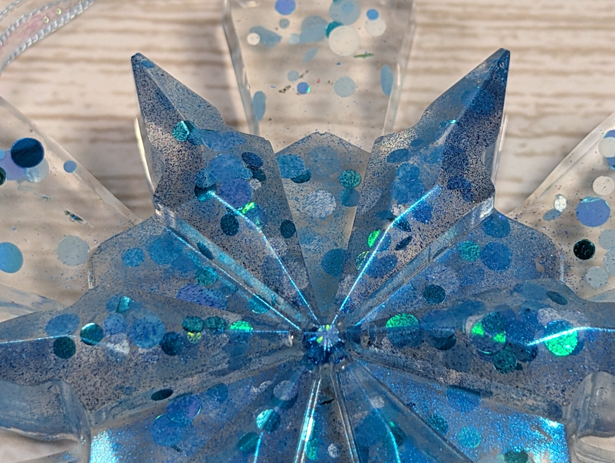 Handmade Resin Snowflake Ornament - Frosty - Image 3