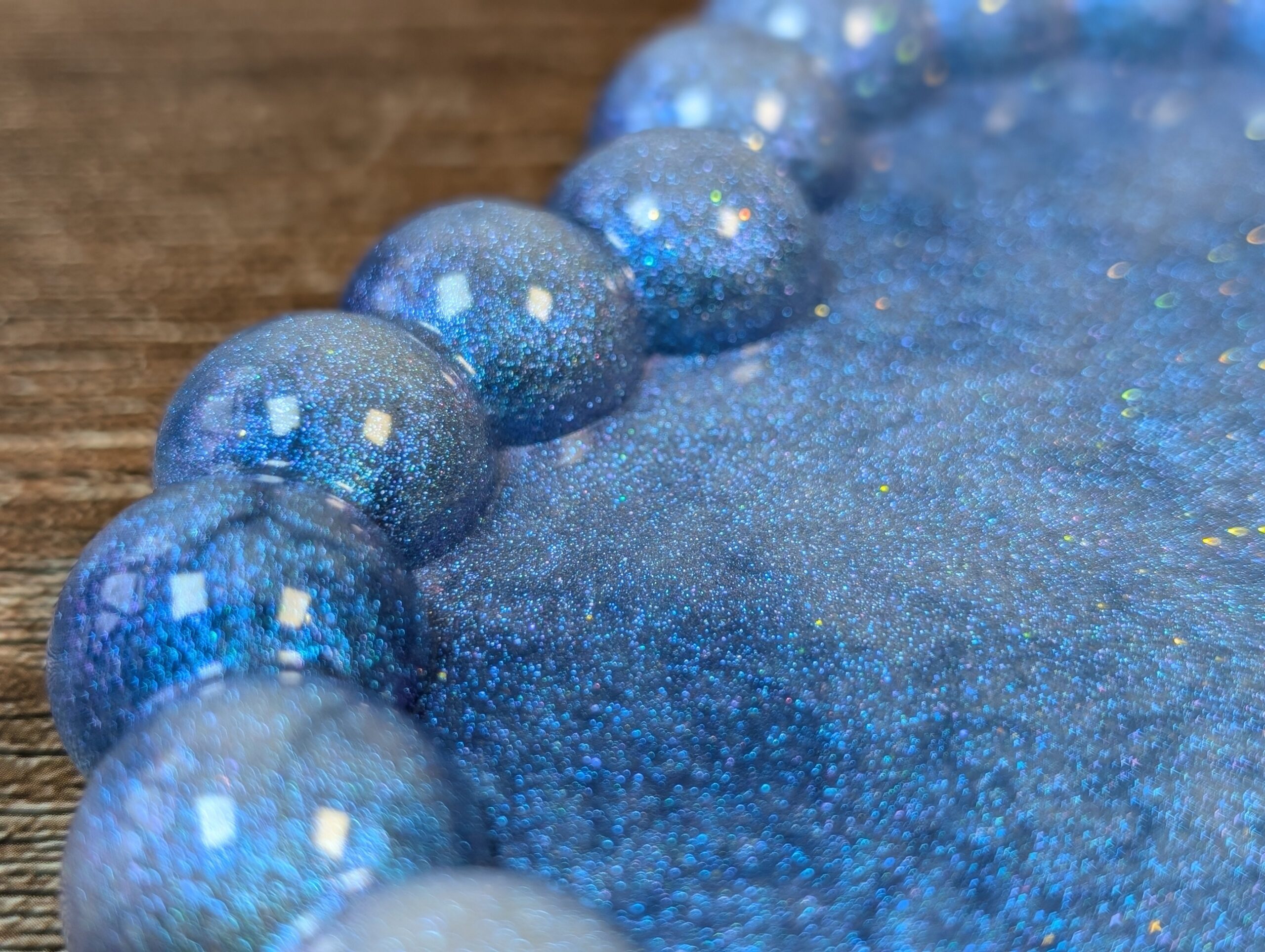 Cornflower Blue Textured Resin Bowl - Image 10