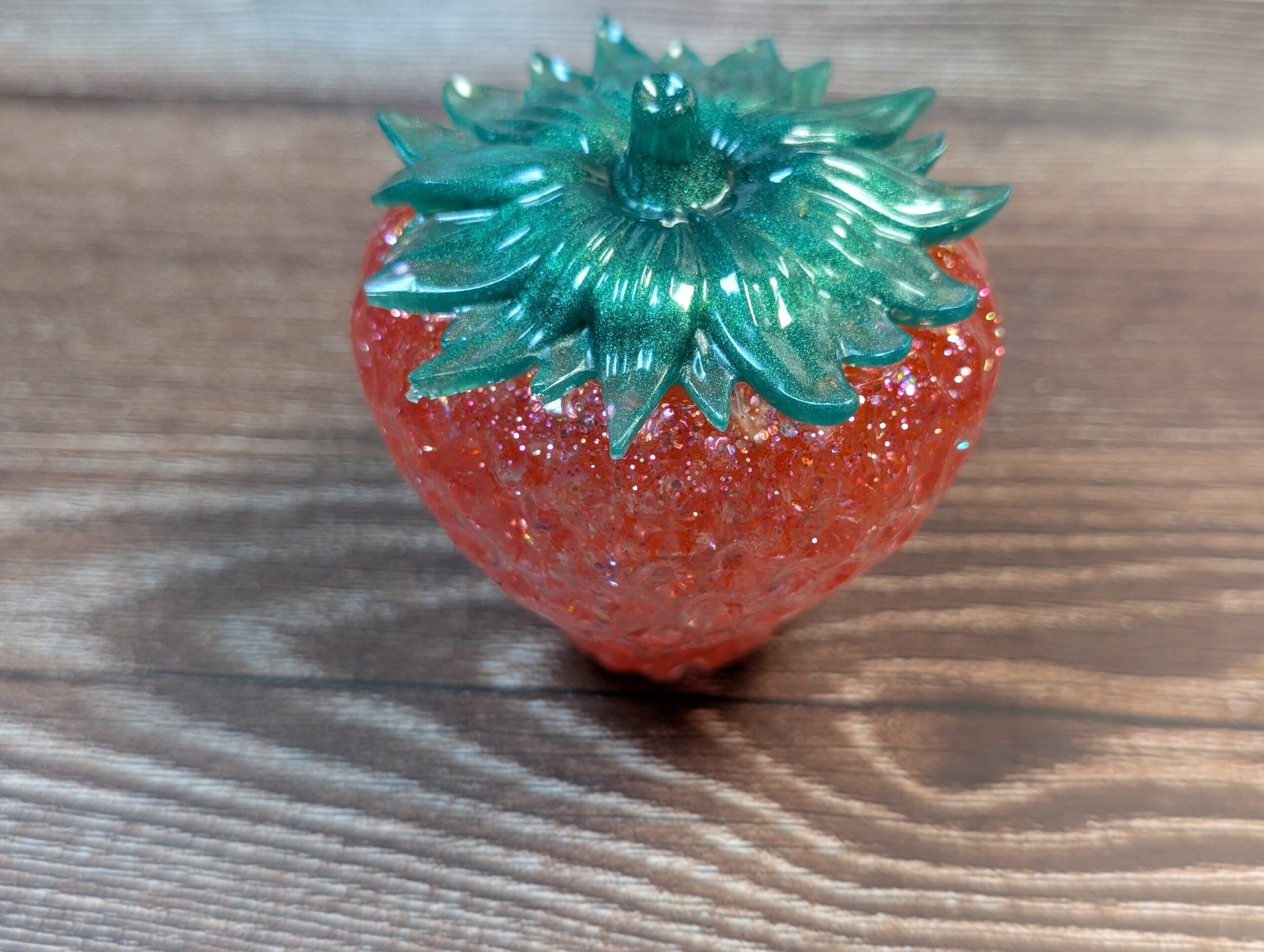 Strawberry Trinket Jar – Pink Sparkle - Image 7