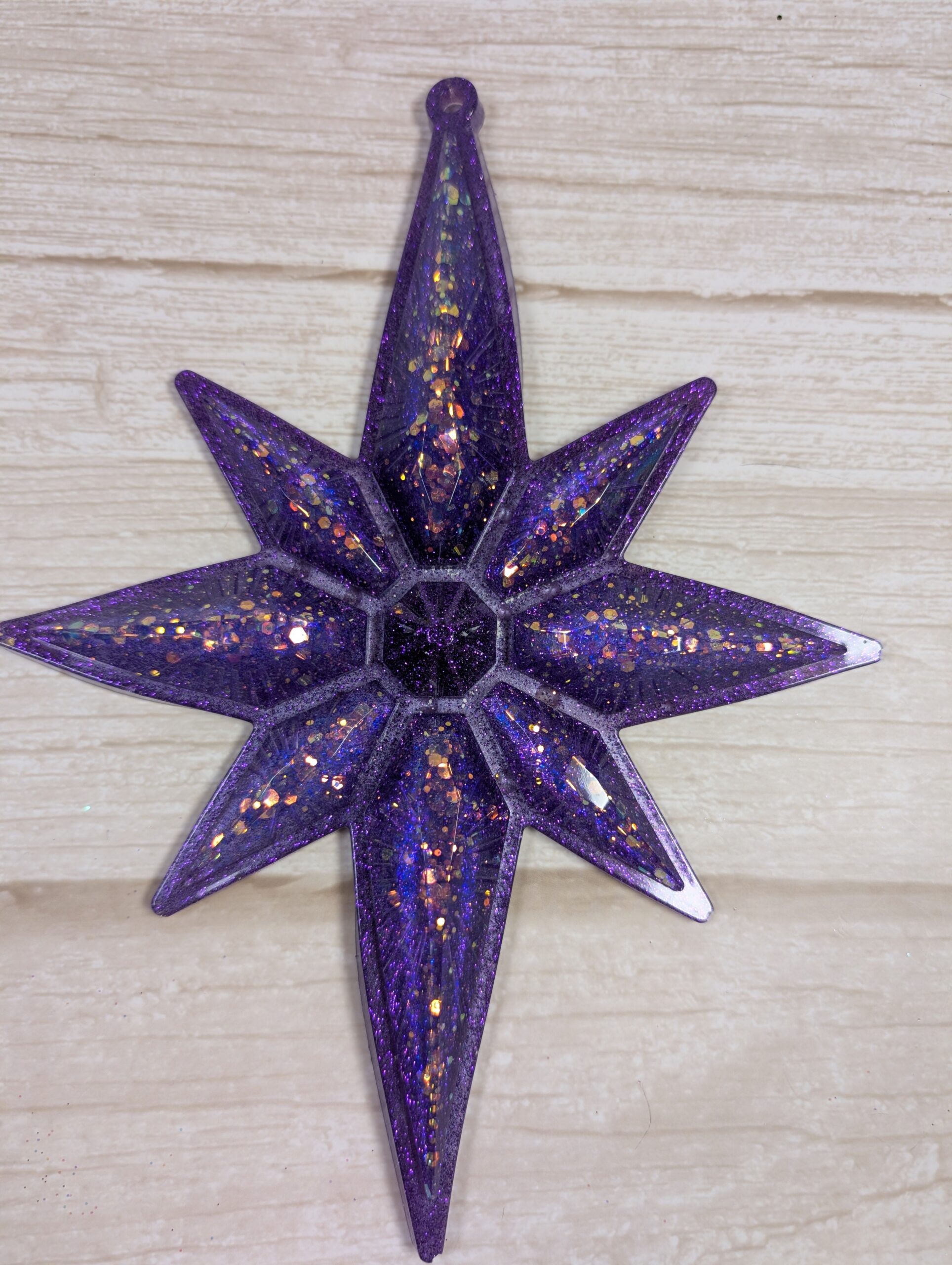 Handmade Chameleon Star Ornament – Purple Dream