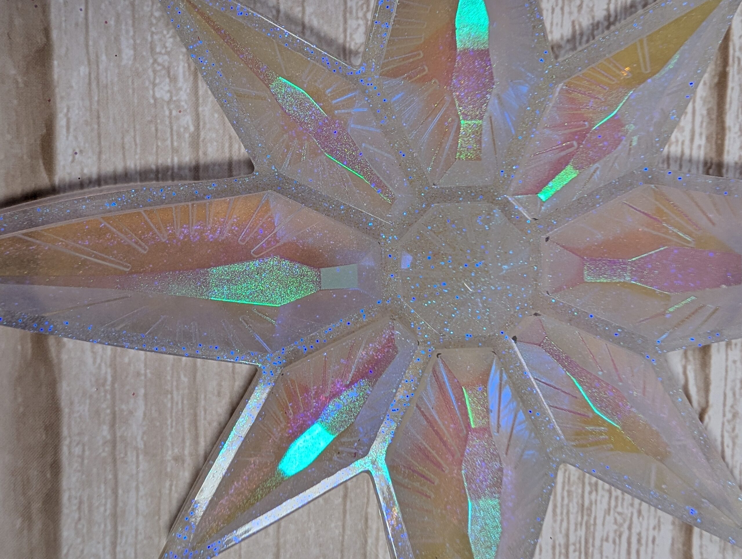 Handmade Chameleon Star Ornament – Ice Queen - Image 3