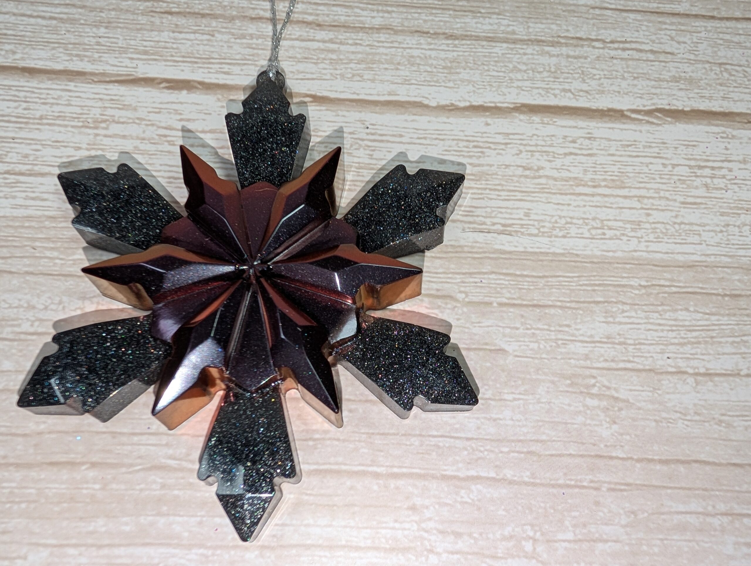Handmade Resin Snowflake Ornament - Gothic - Image 3