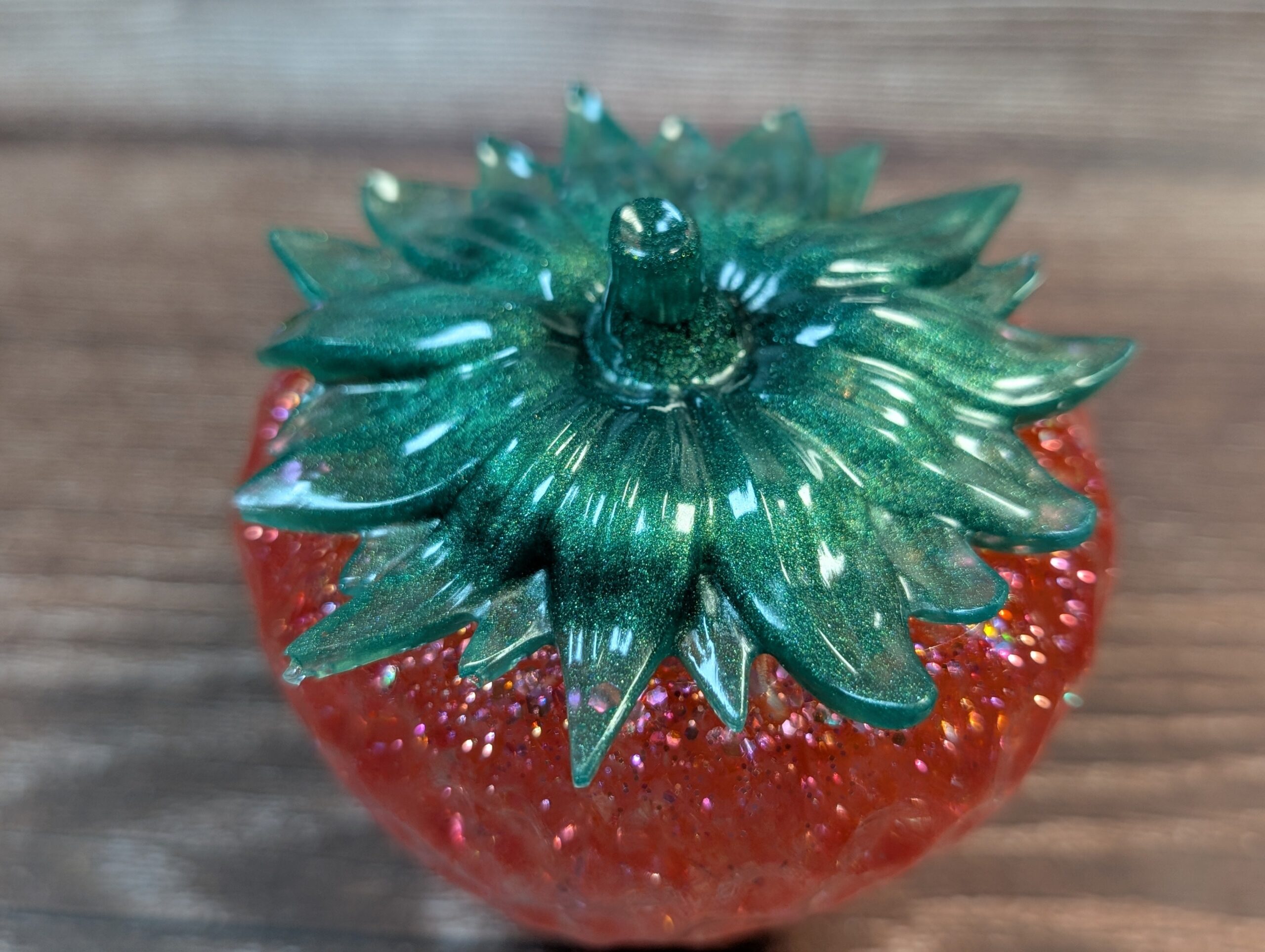 Strawberry Trinket Jar – Pink Sparkle - Image 6