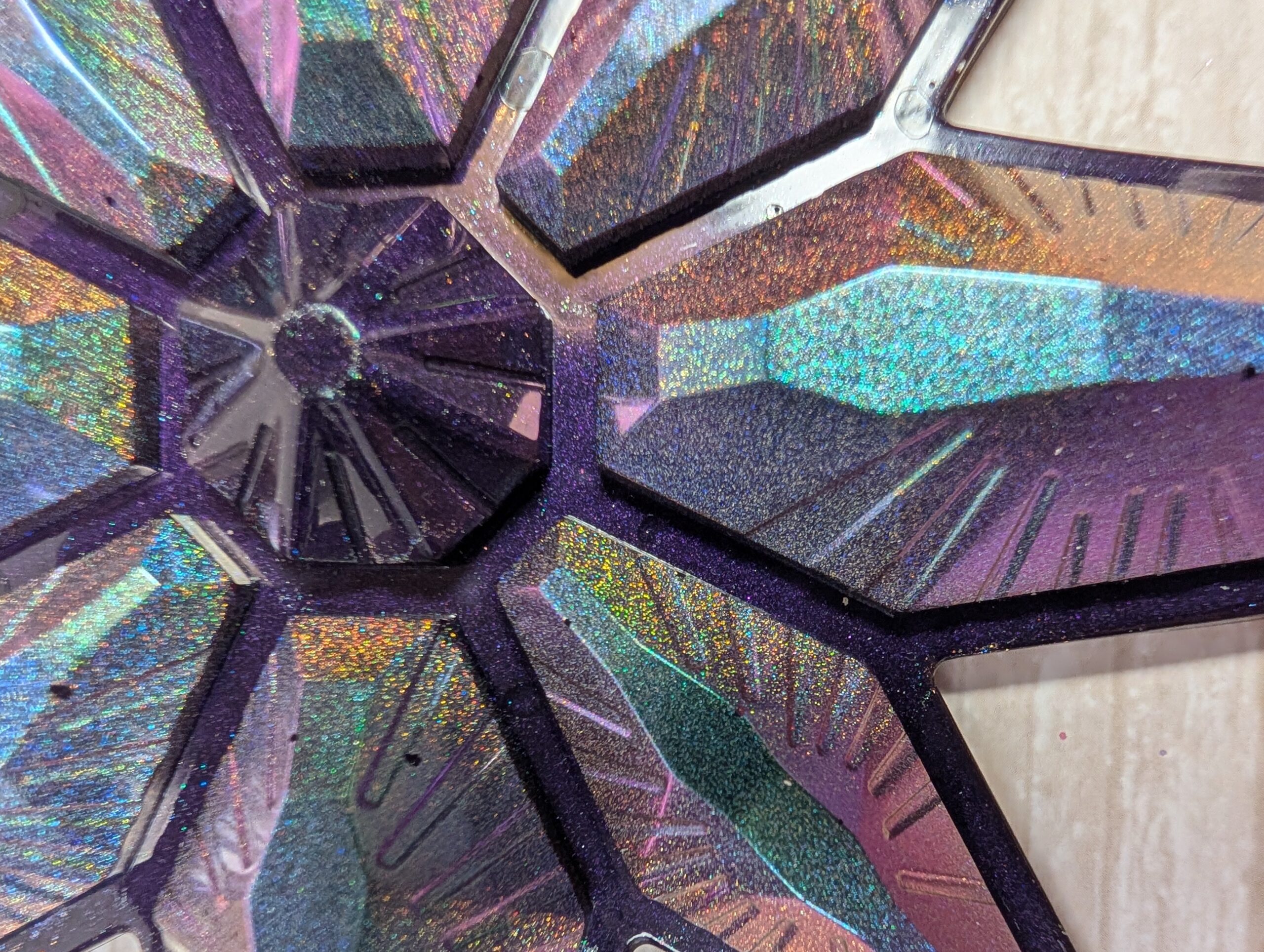 Handmade Chameleon Star Ornament – Space Witch - Image 2
