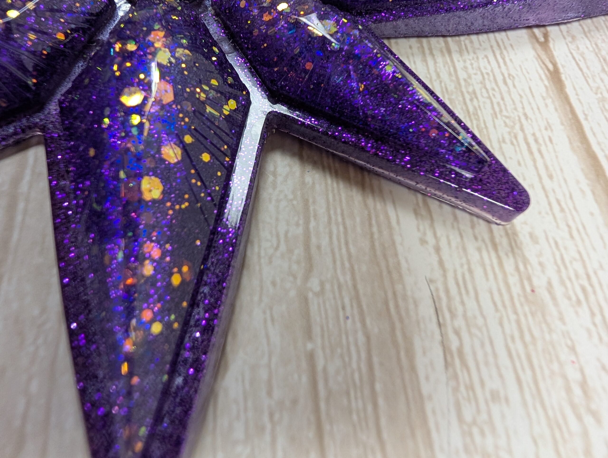 Handmade Chameleon Star Ornament – Purple Dream - Image 3