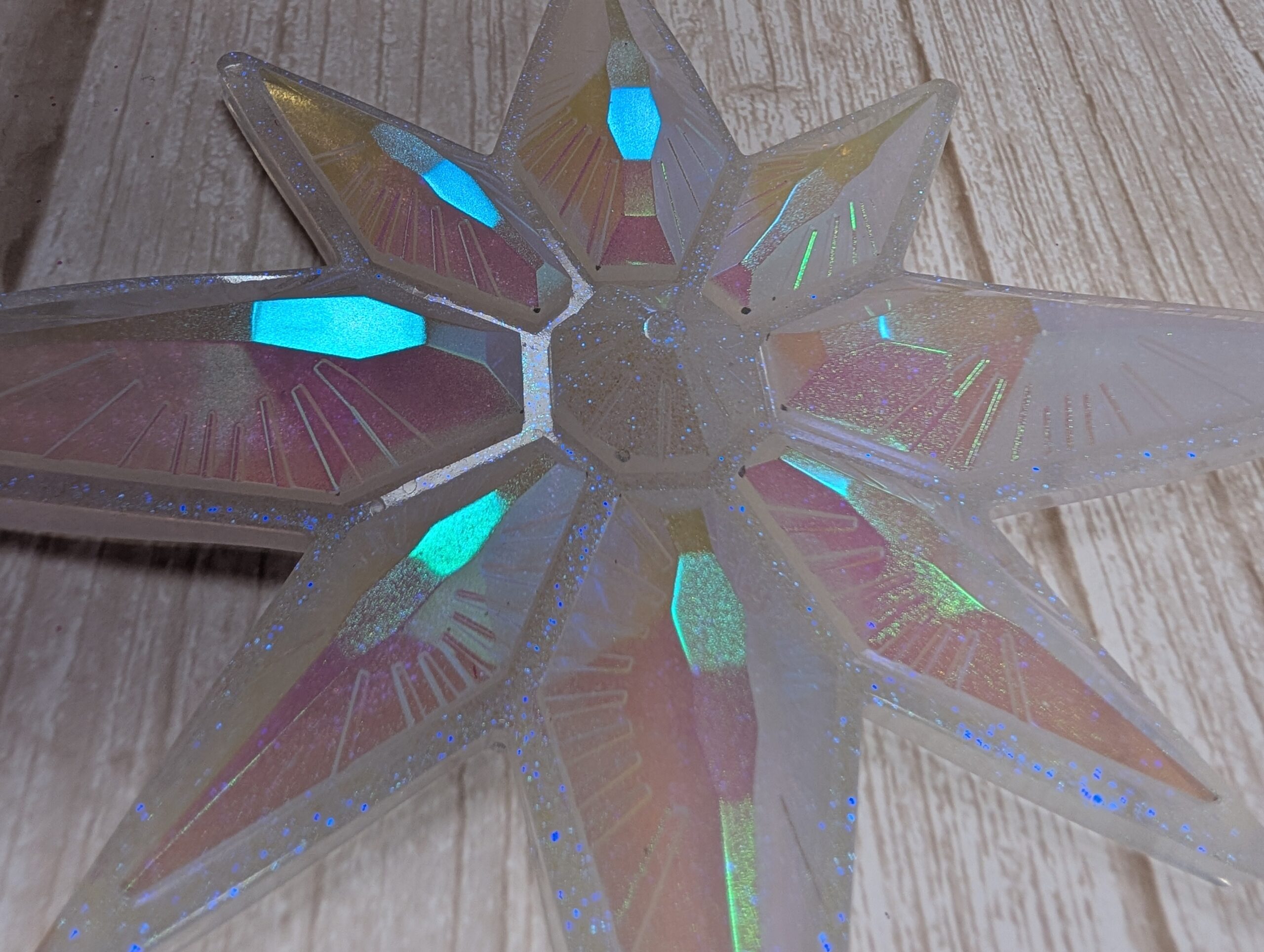 Handmade Chameleon Star Ornament – Ice Queen - Image 2