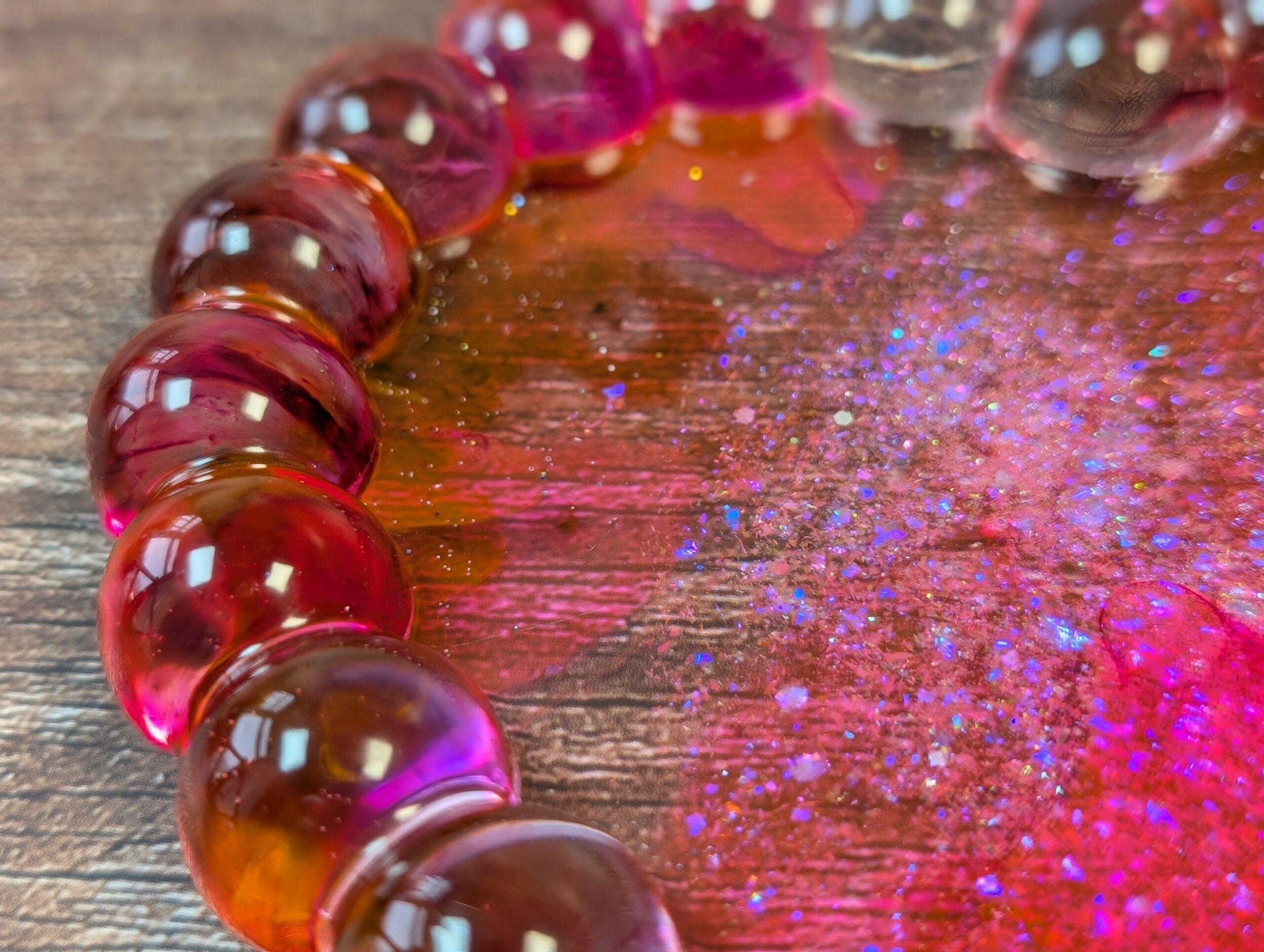 Handmade Resin Tray Hot Pink - Image 3