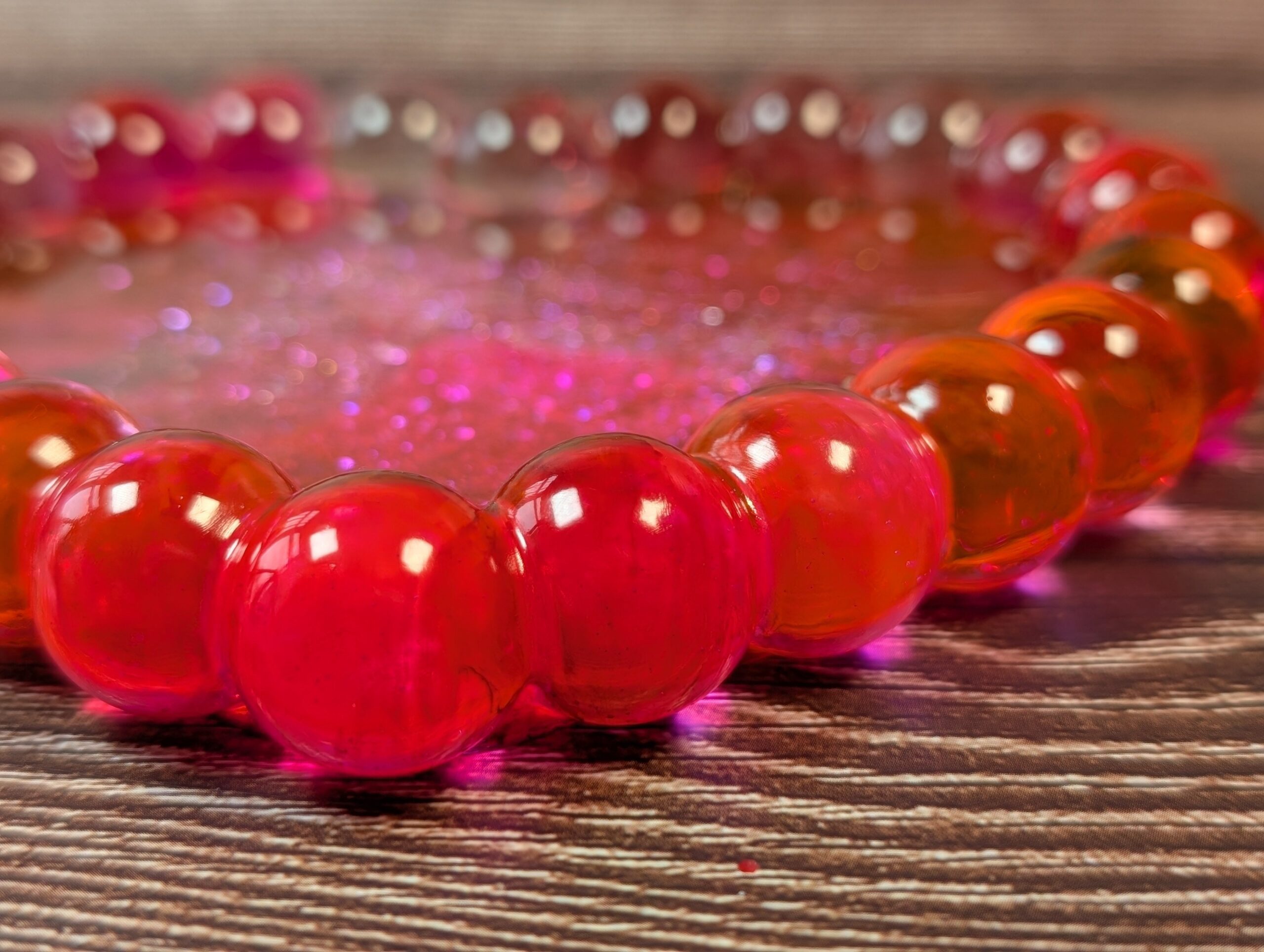 Handmade Resin Tray Hot Pink - Image 2