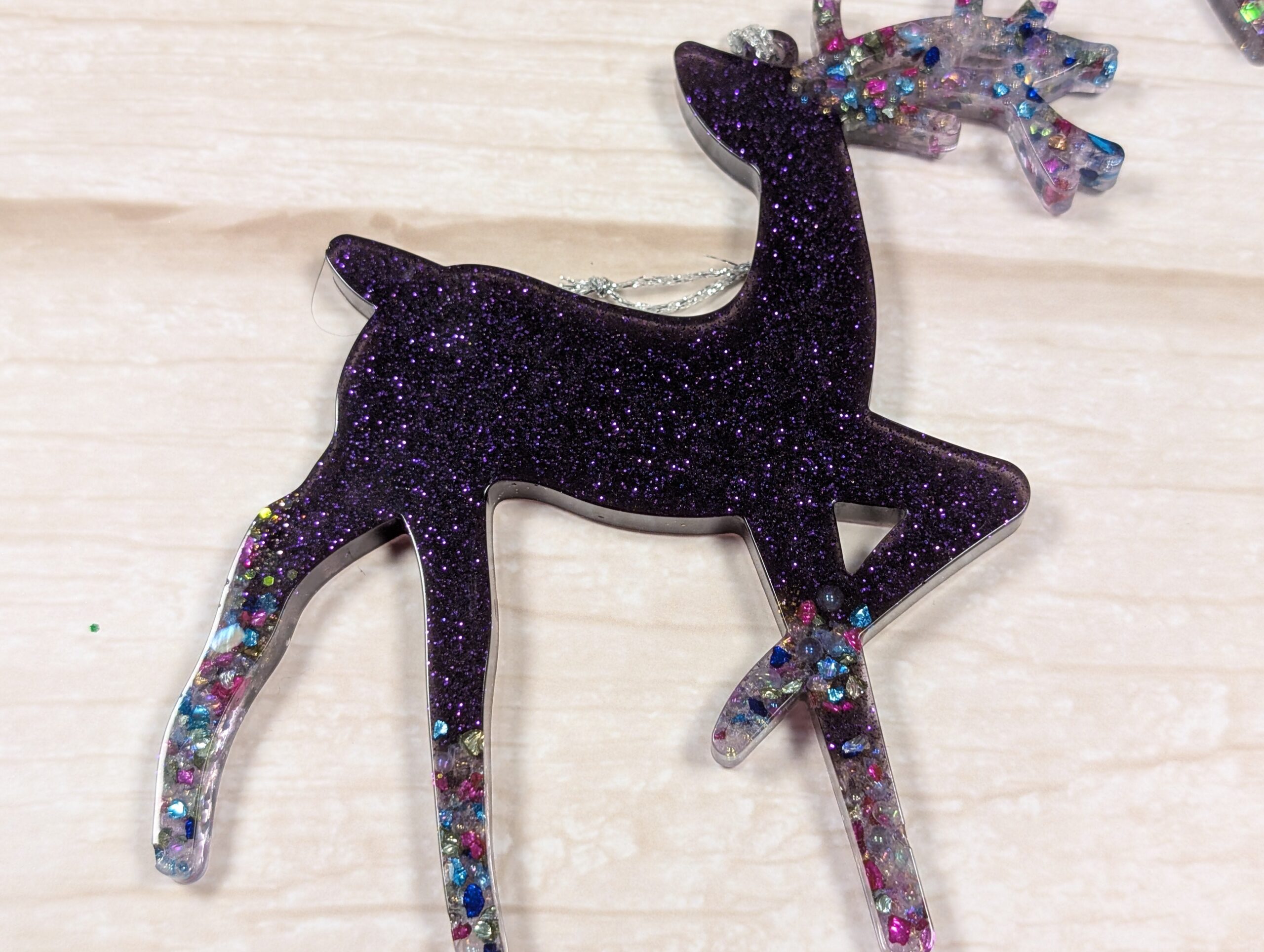 Handmade Resin Reindeer Christmas Ornaments - Image 12