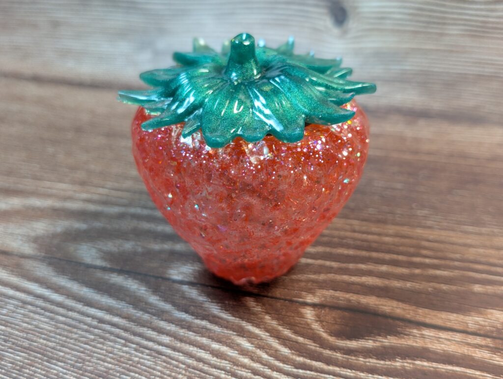 Strawberry Trinket Jar – Pink Sparkle