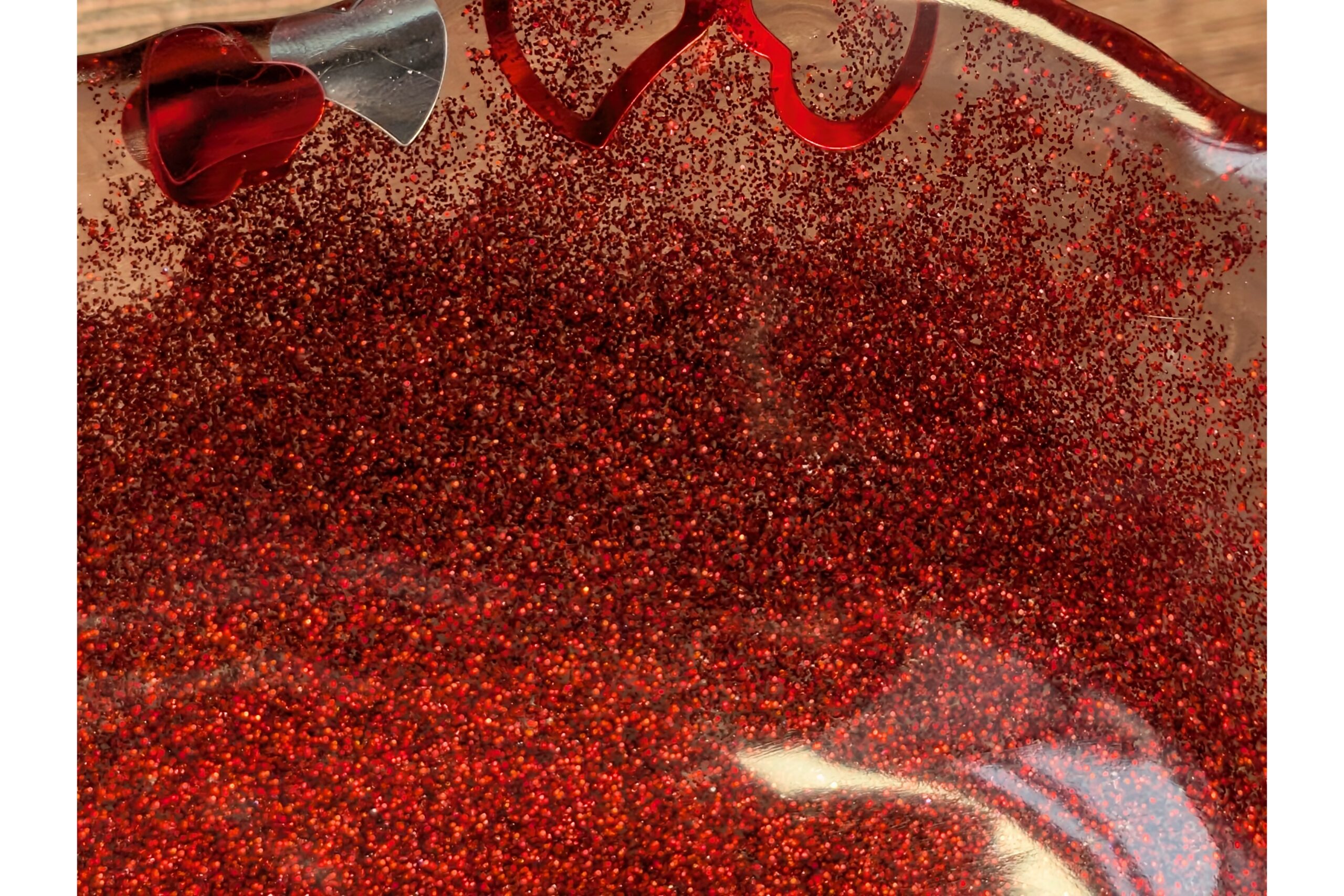 Red Heart Bowl – Resin Trinket Dish - Image 2