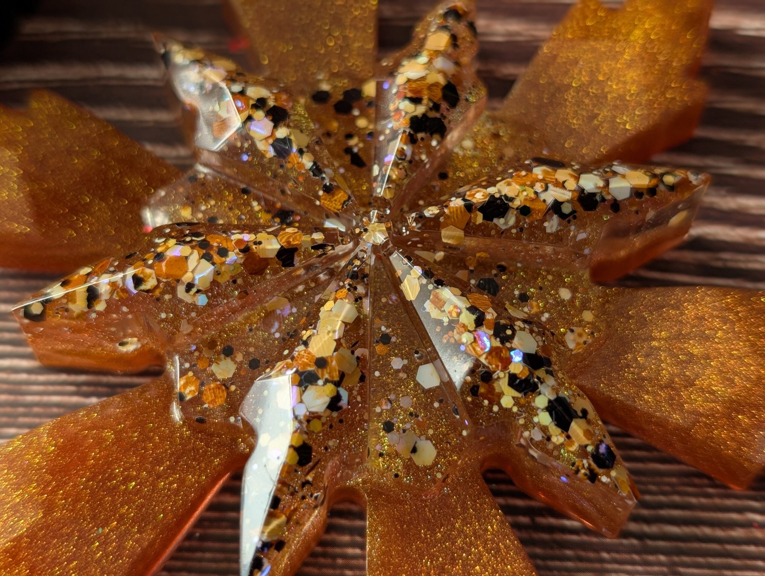 Handmade Resin Snowflake Ornament - Dark Hedges - Image 5