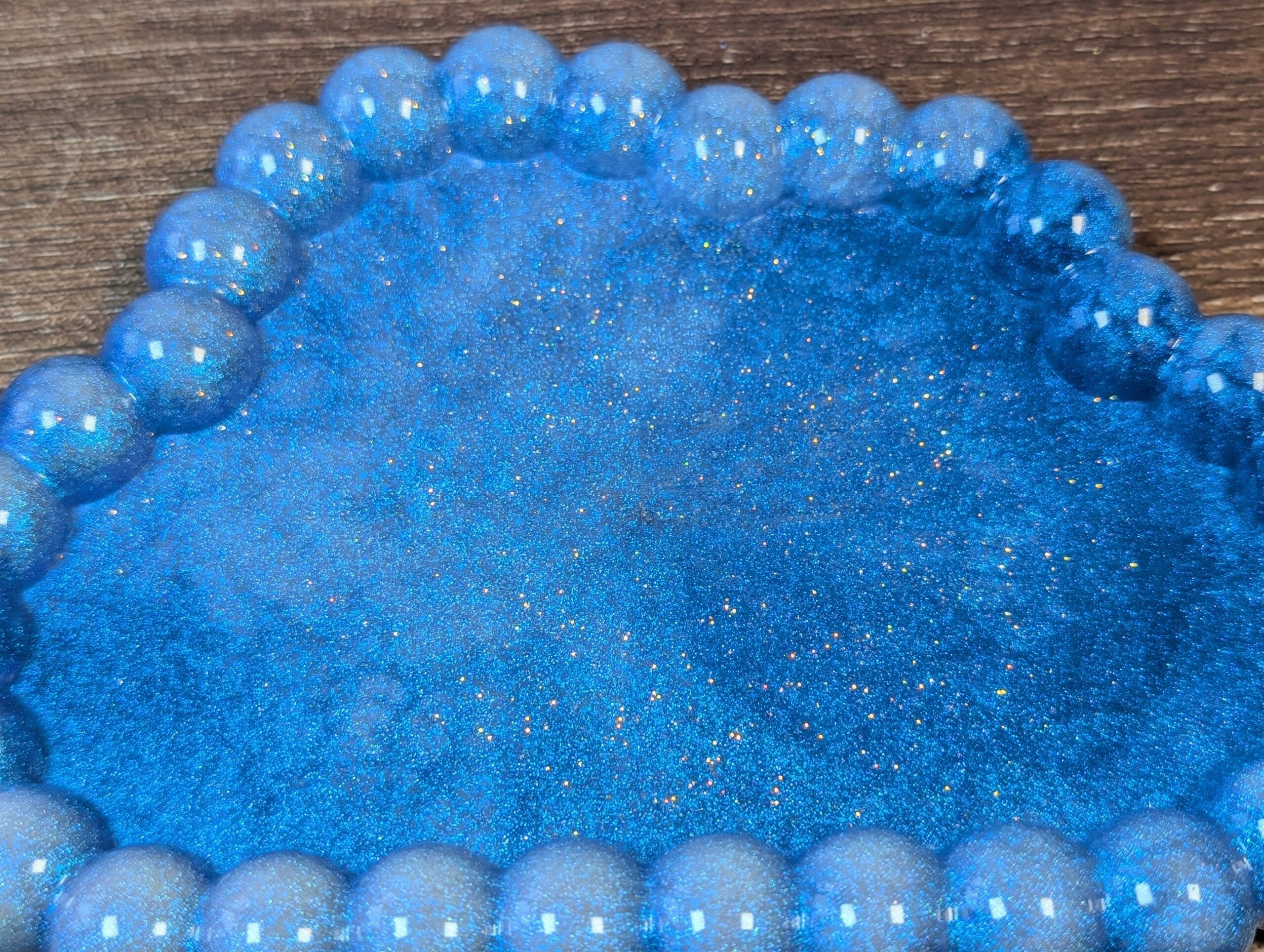 Cornflower Blue Textured Resin Bowl - Image 5