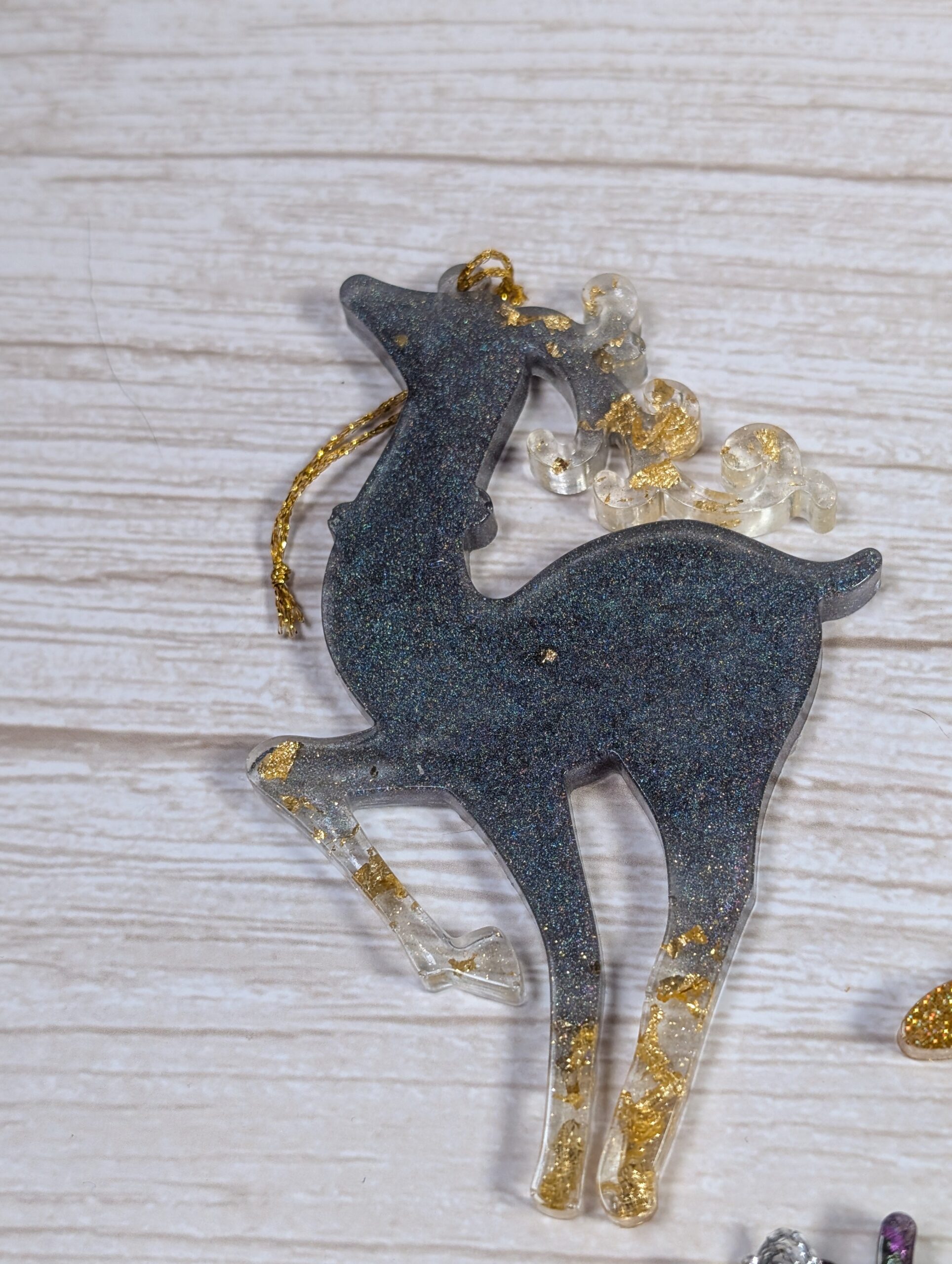 Handmade Resin Reindeer Christmas Ornaments - Image 9