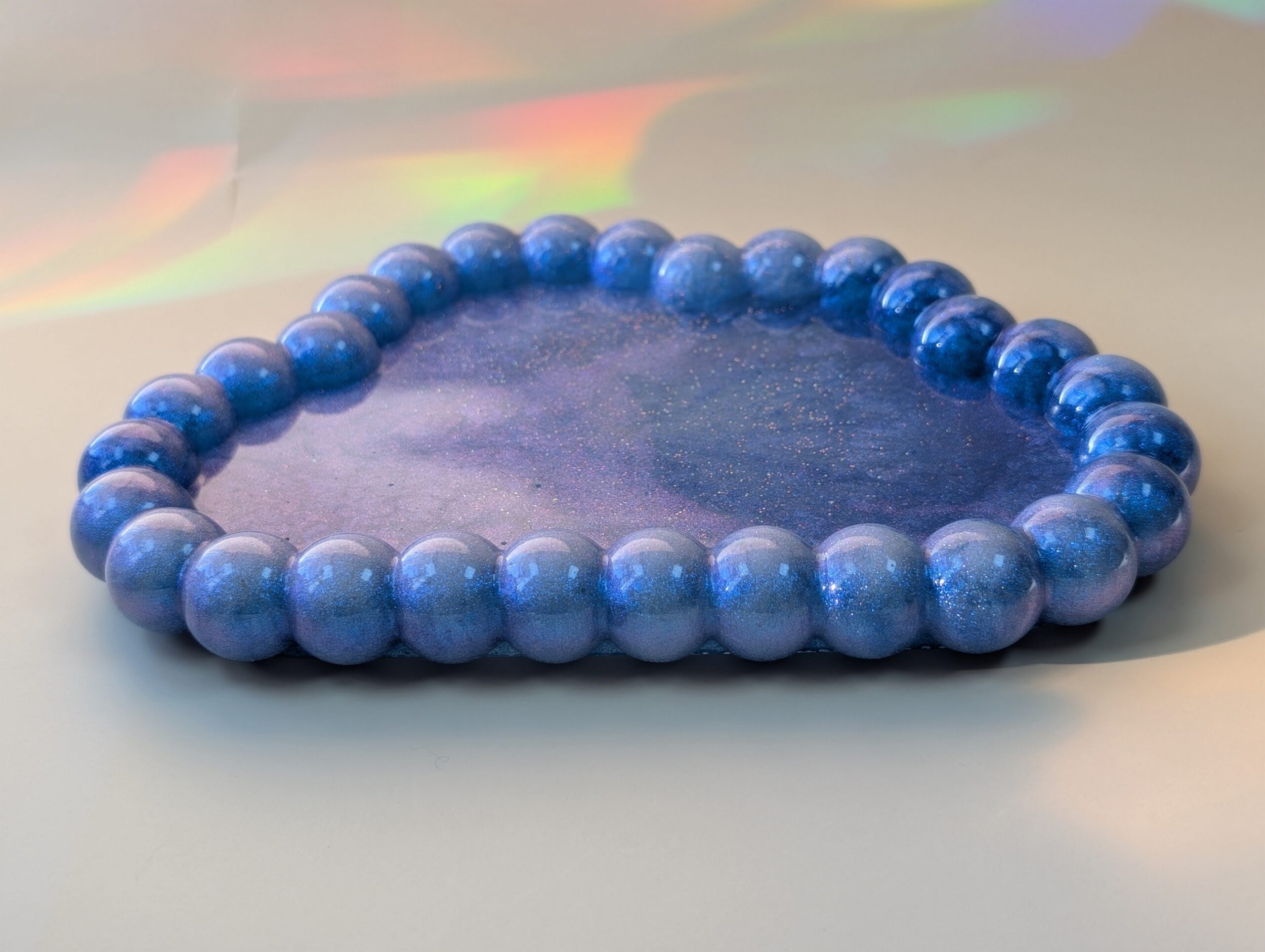 Cornflower Blue Textured Resin Bowl - Image 4