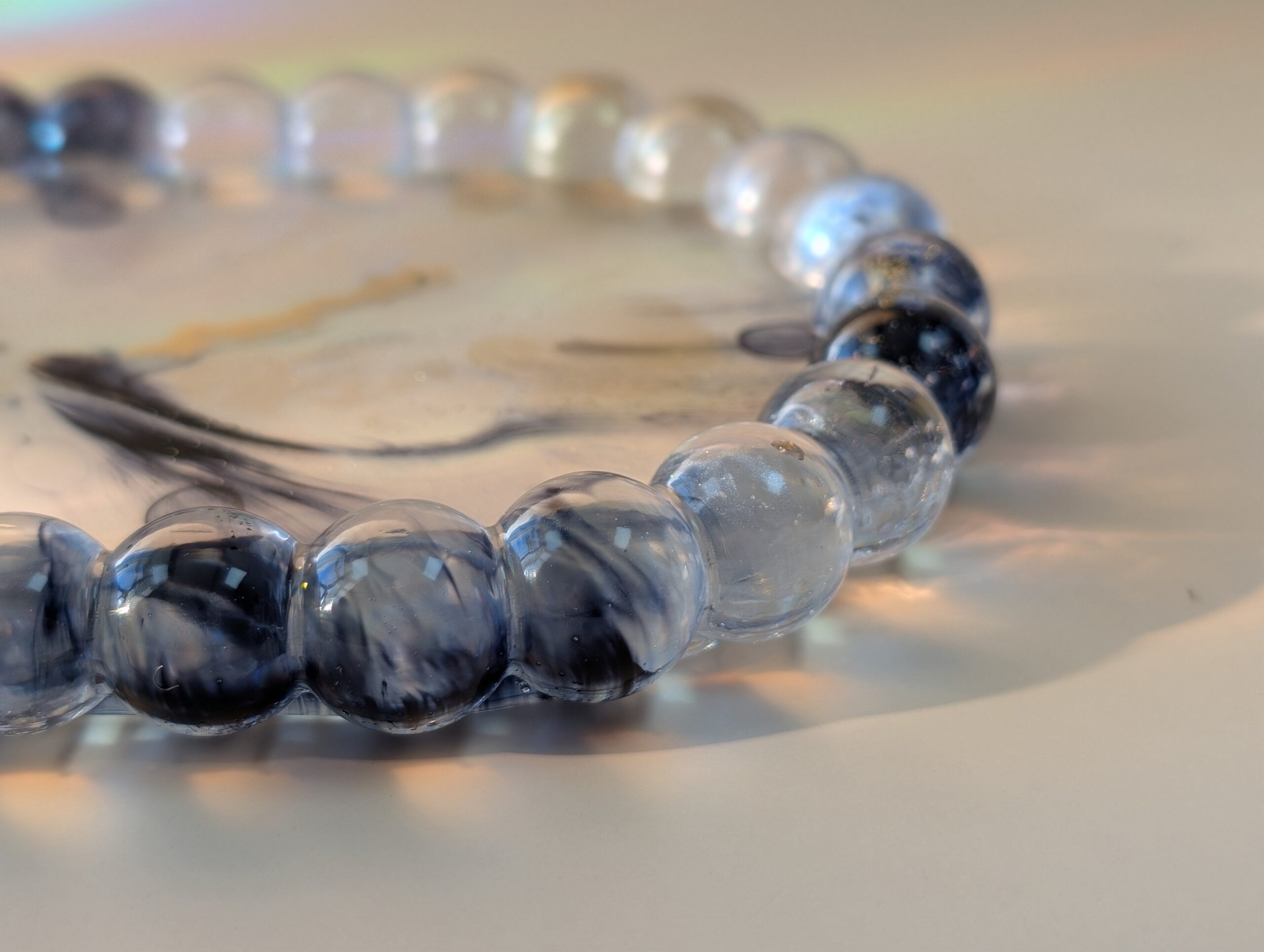 Oval Bubble Tray in Stormlight Gold - Image 3