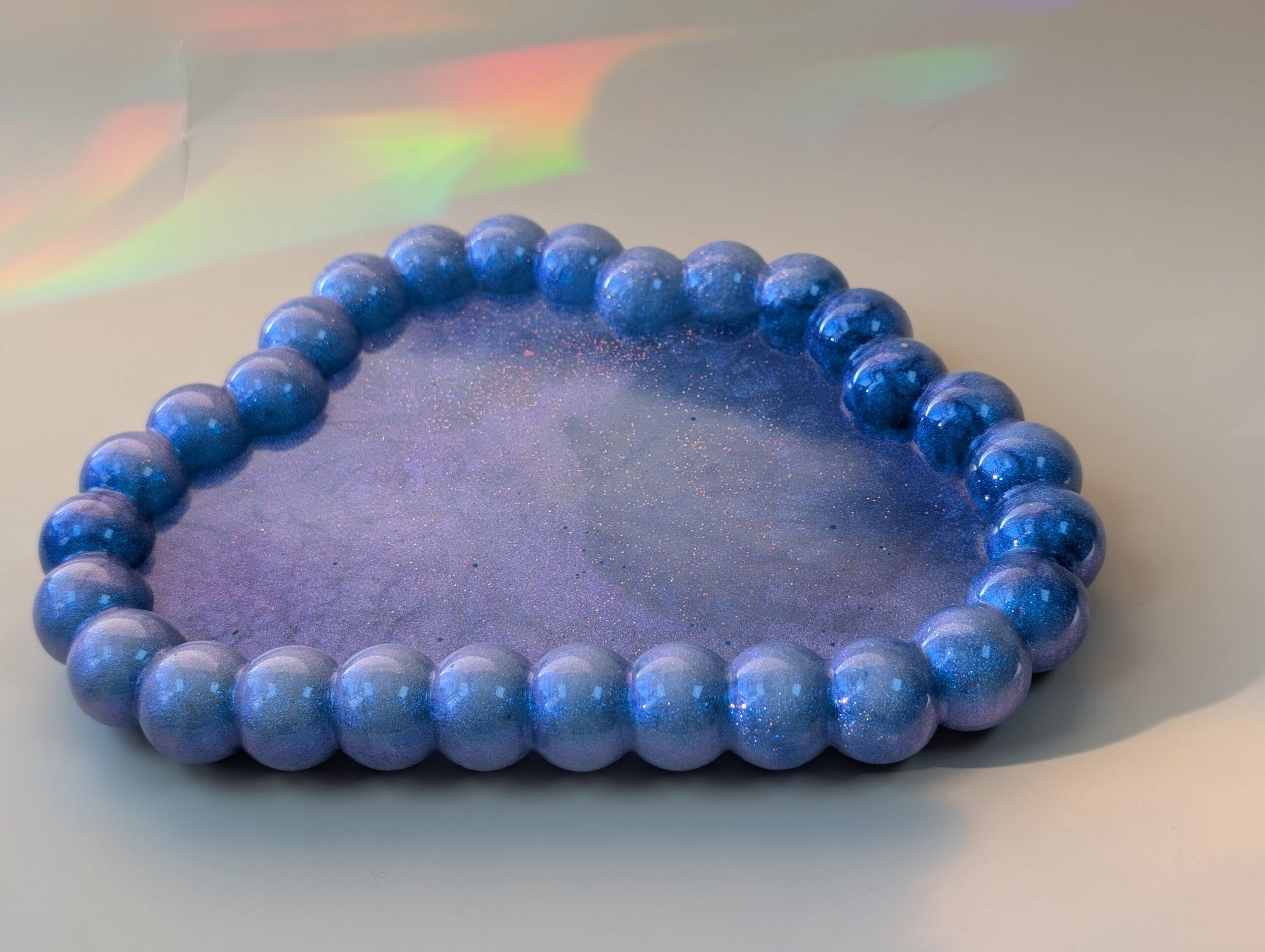 Cornflower Blue Textured Resin Bowl - Image 3