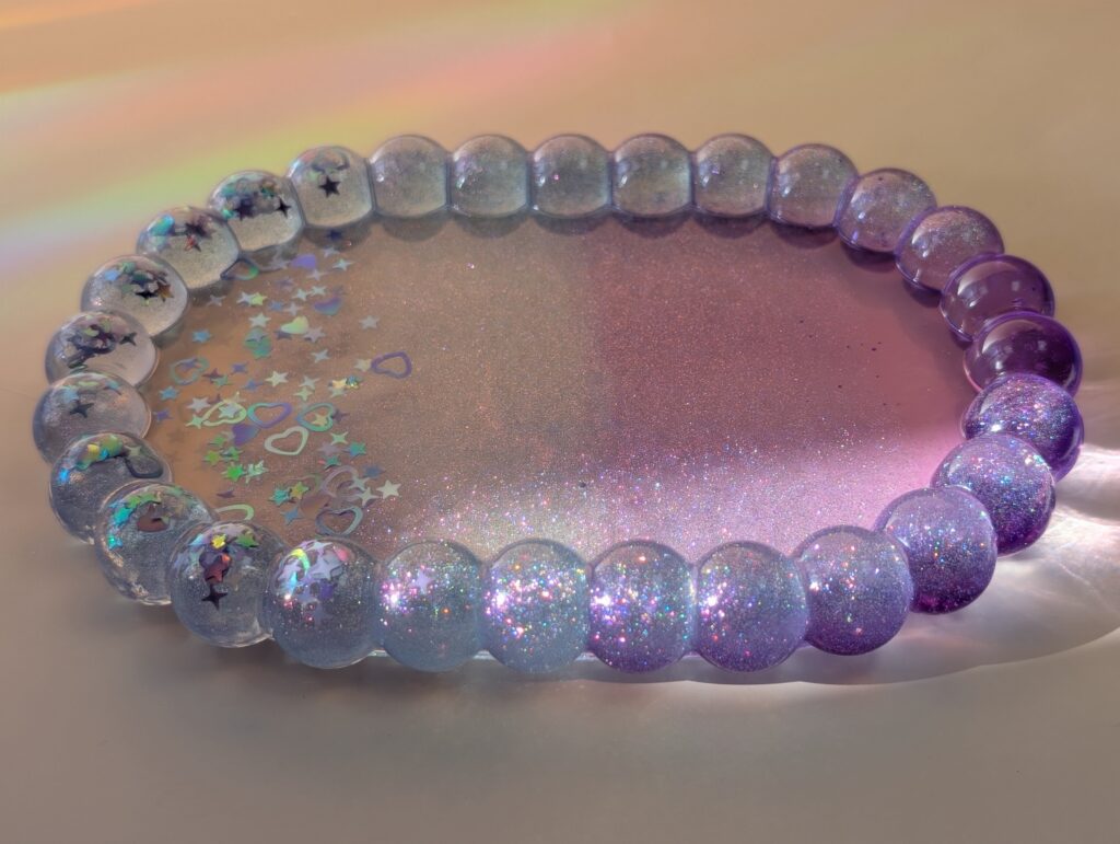 Oval Resin Tray - Purple Heart