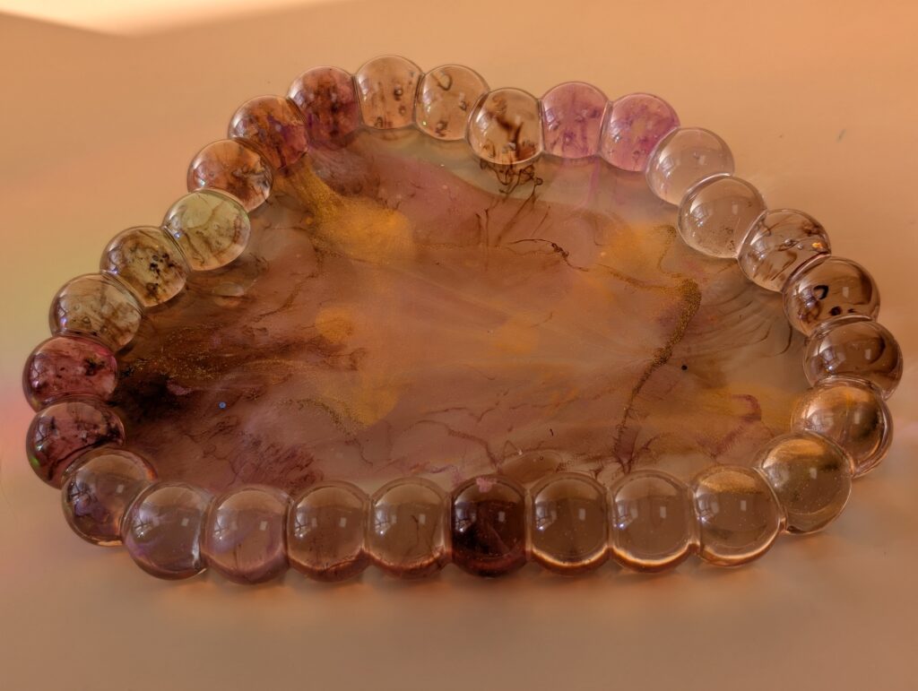 Handmade Bubble Tray - Vintage Rose