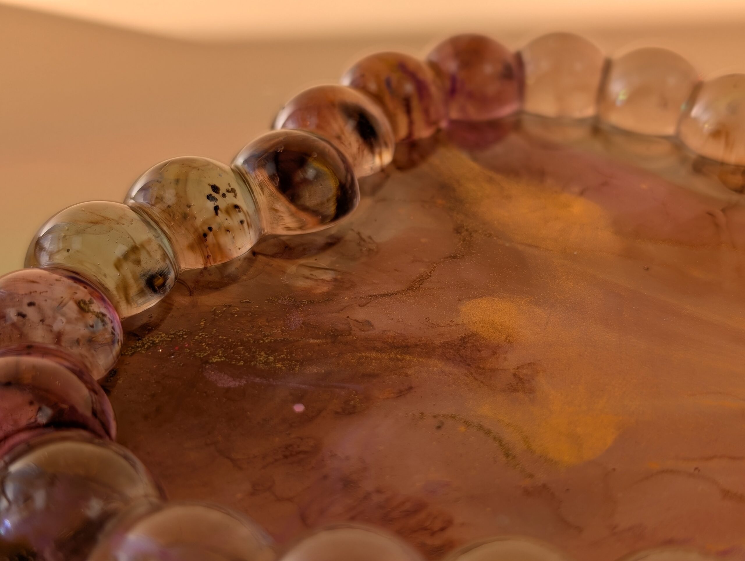 Handmade Bubble Tray - Vintage Rose - Image 3